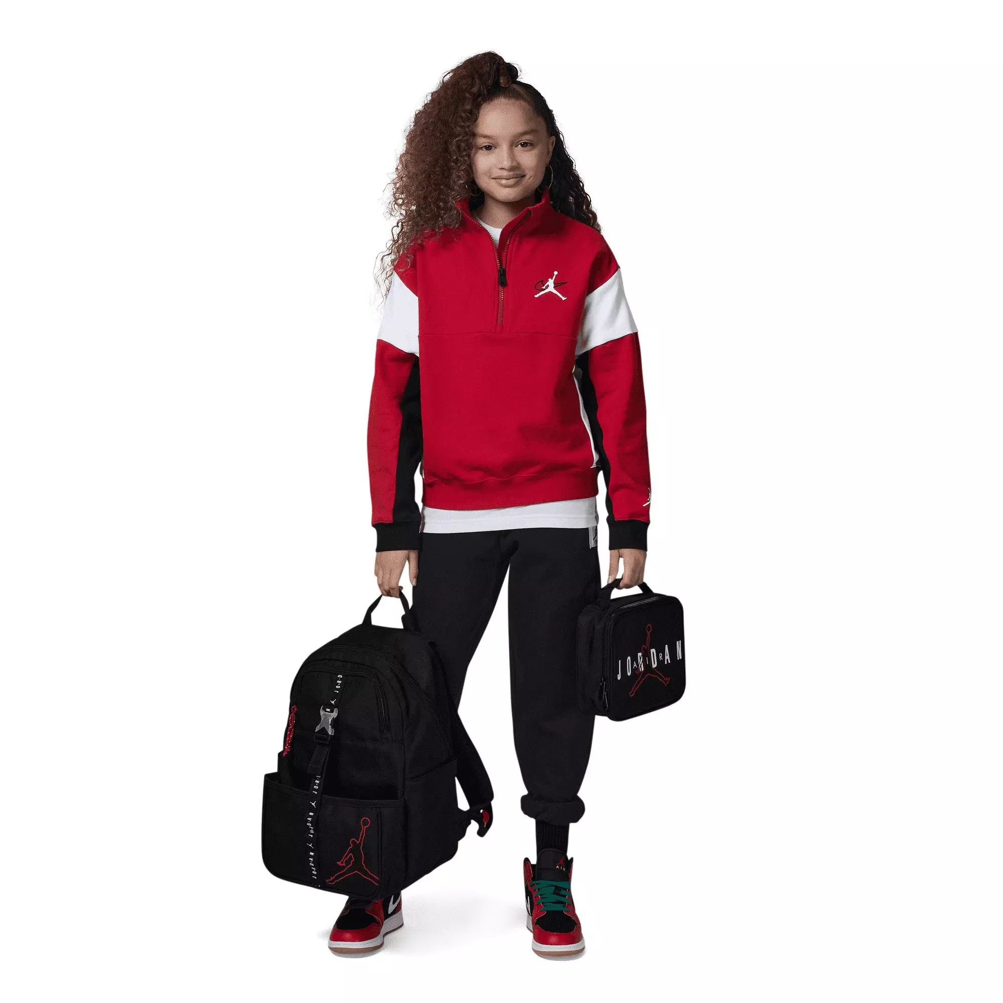 Jordan Air Lunch Box & Backpack Combo - Black - BLACK