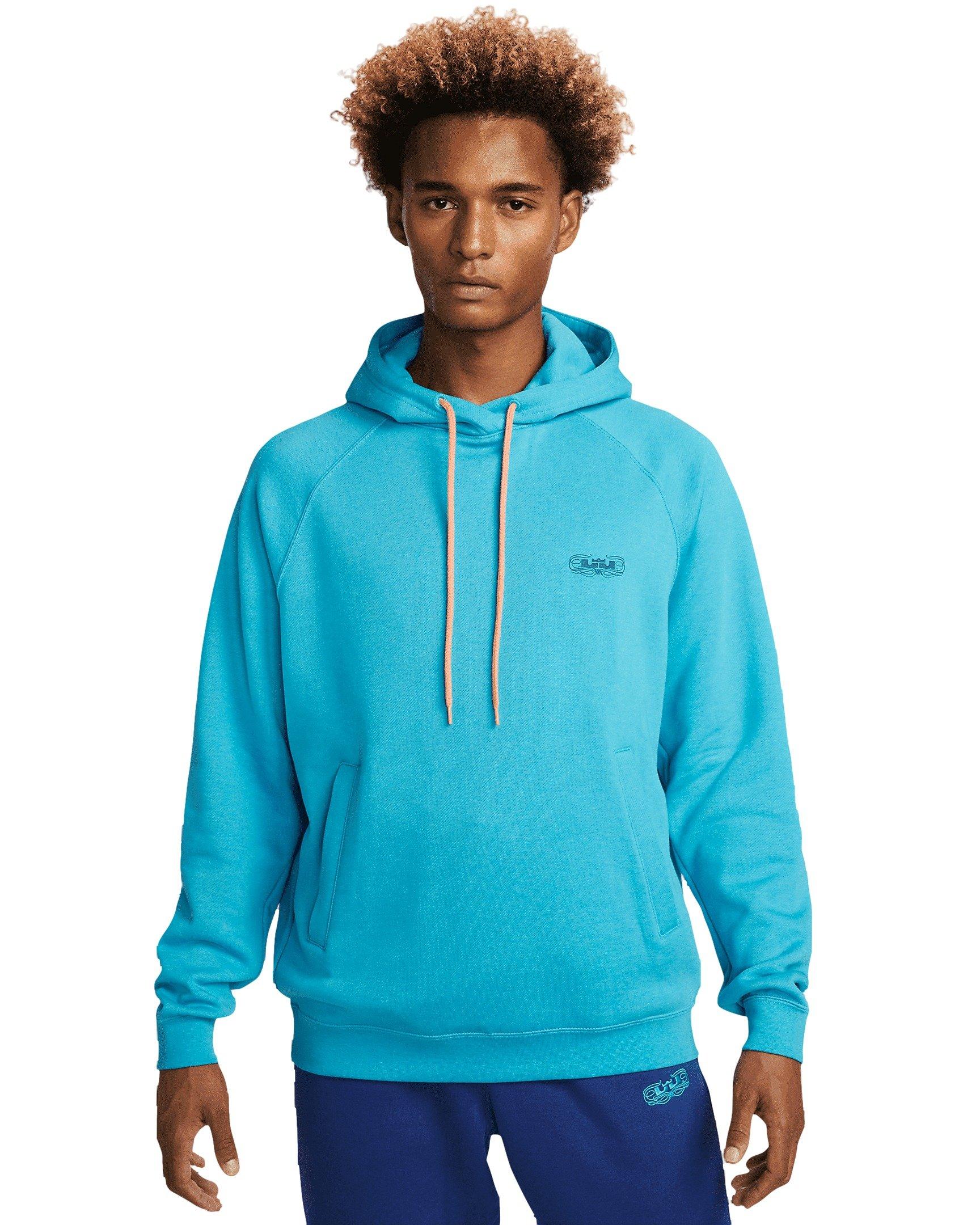 Nike Men's LeBron James Pullover Basketball Hoodie - BLUE Thumbnail View 1