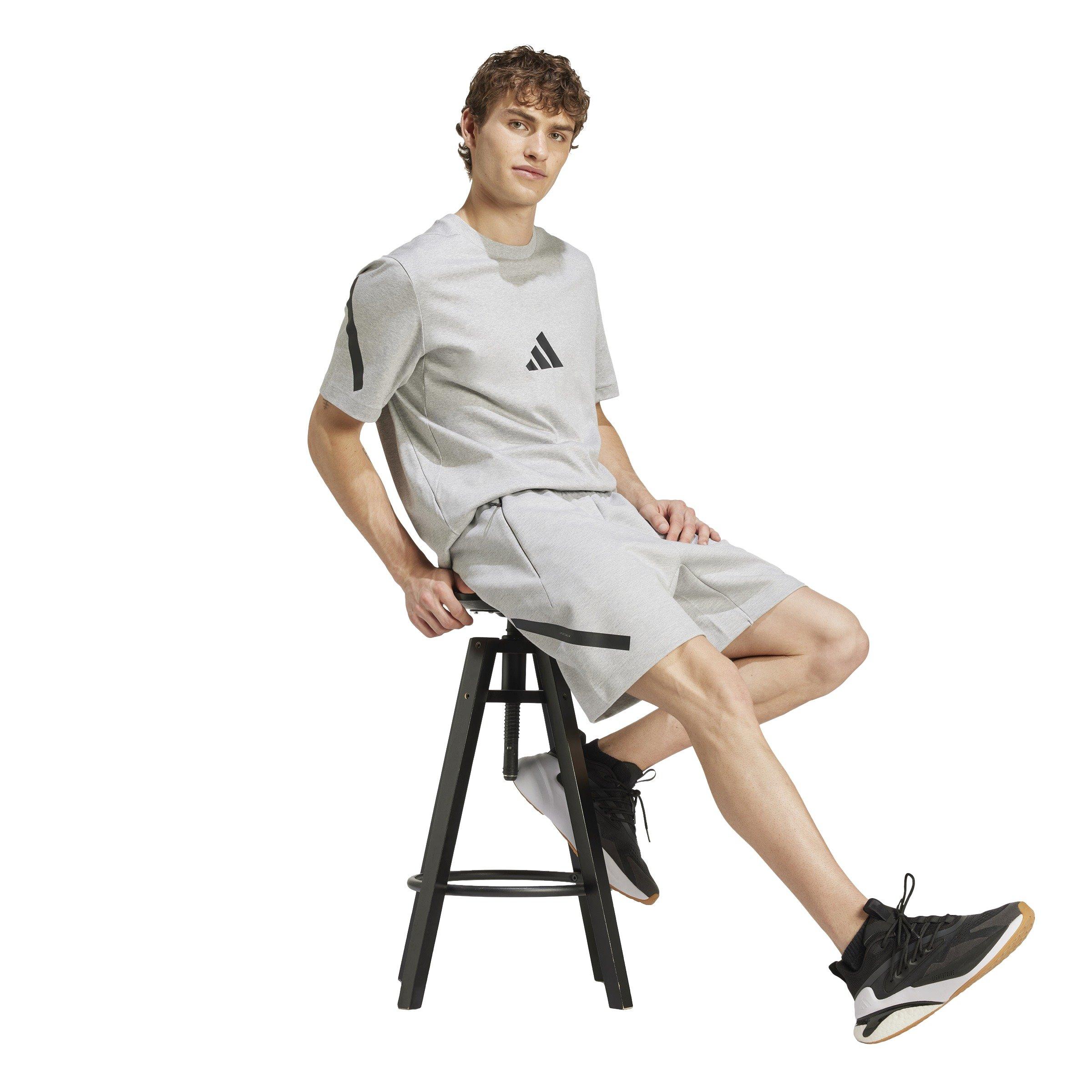 adidas Men's Z.N.E. Shorts - Grey - GREY Thumbnail View 5