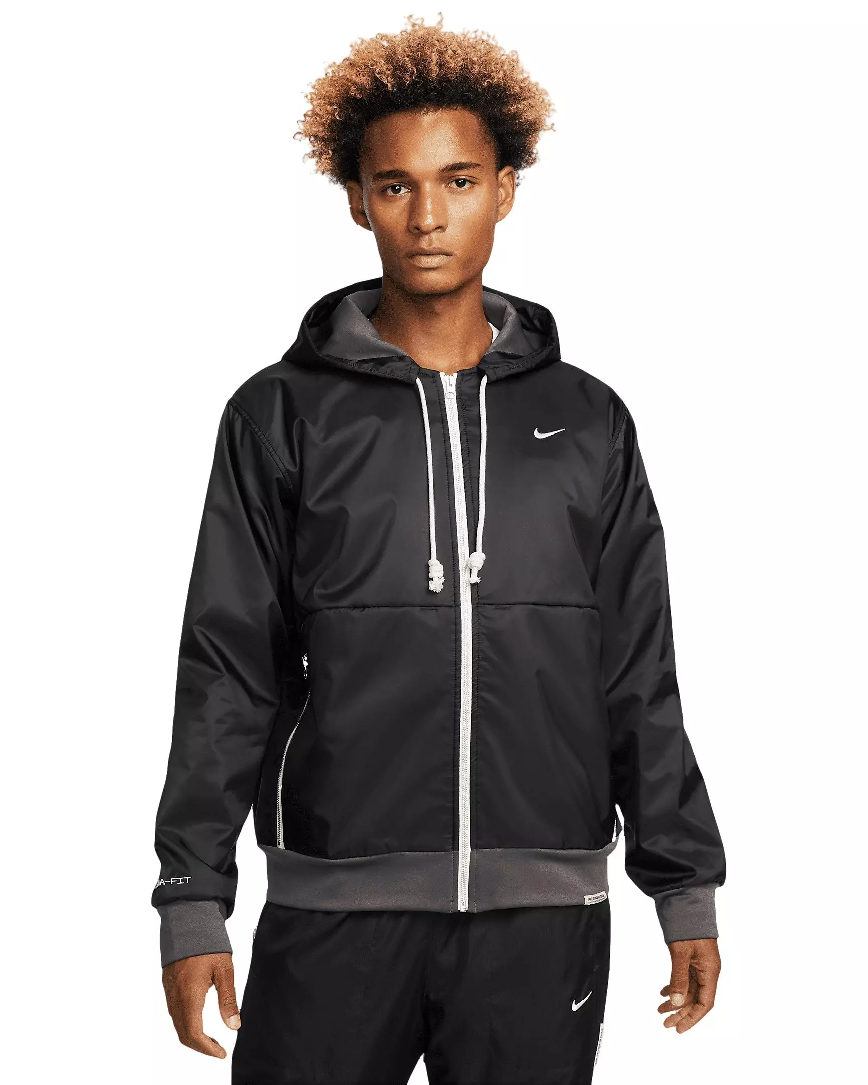 Nike Men's Sportswear Woven Hooded Windrunner Jacket -Black/Green - Hibbett
