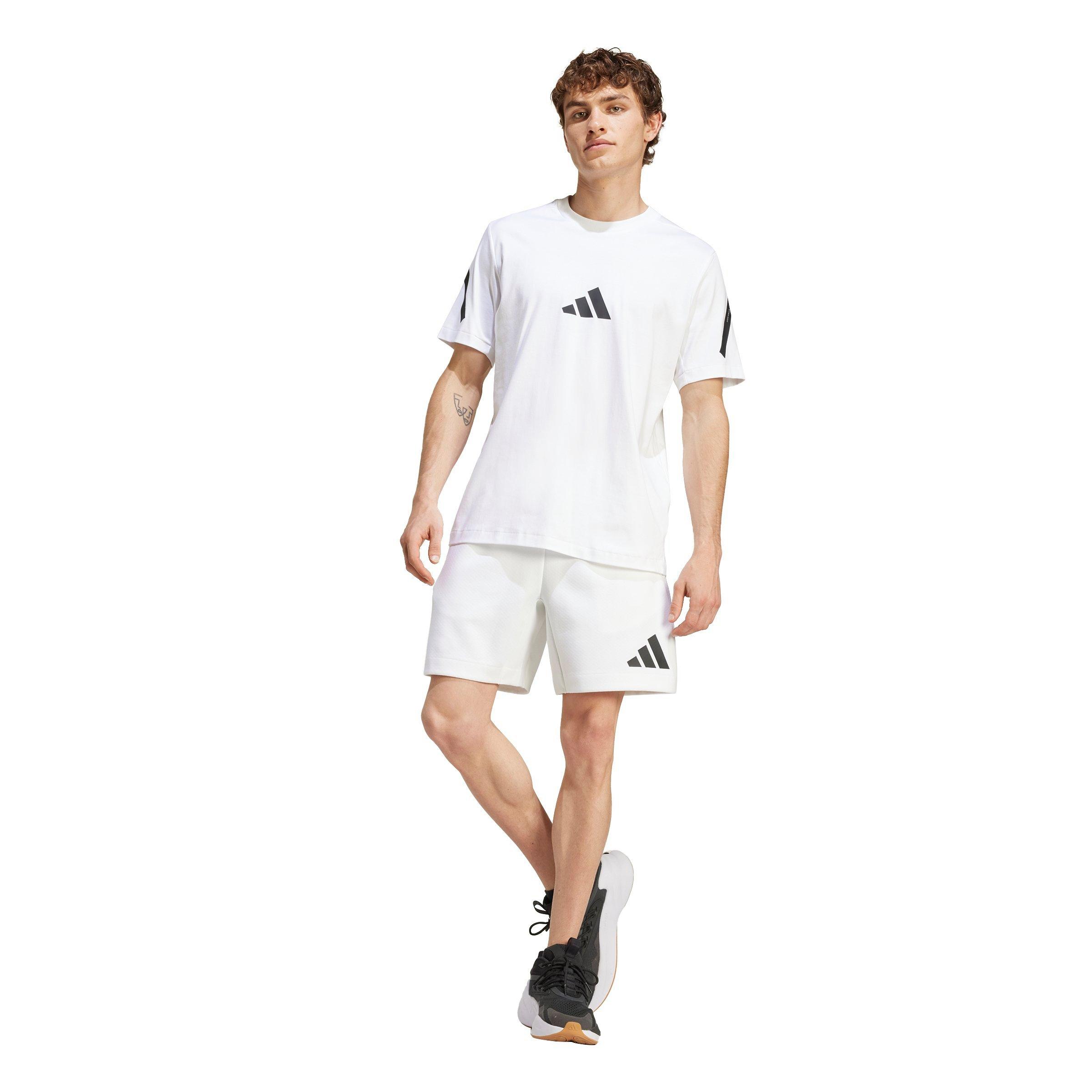 adidas Men's Z.N.E. Shorts - White - WHITE Thumbnail View 6