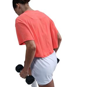 Nike Women's One Relaxed Dri-FIT Cropped Short-Sleeve Top-Orange