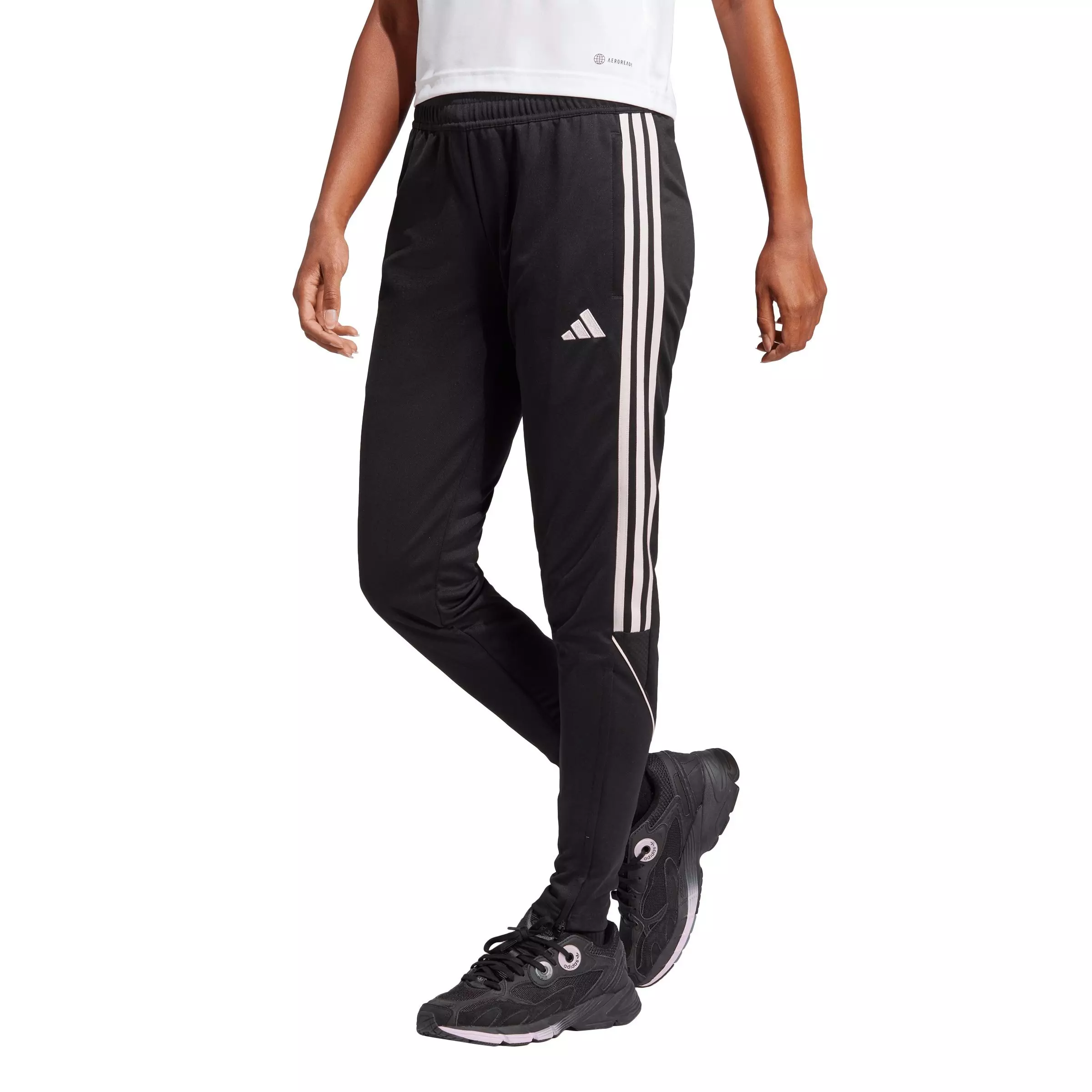 adidas Women's Tiro Tracksuit Bottoms - Black/White - BLACK