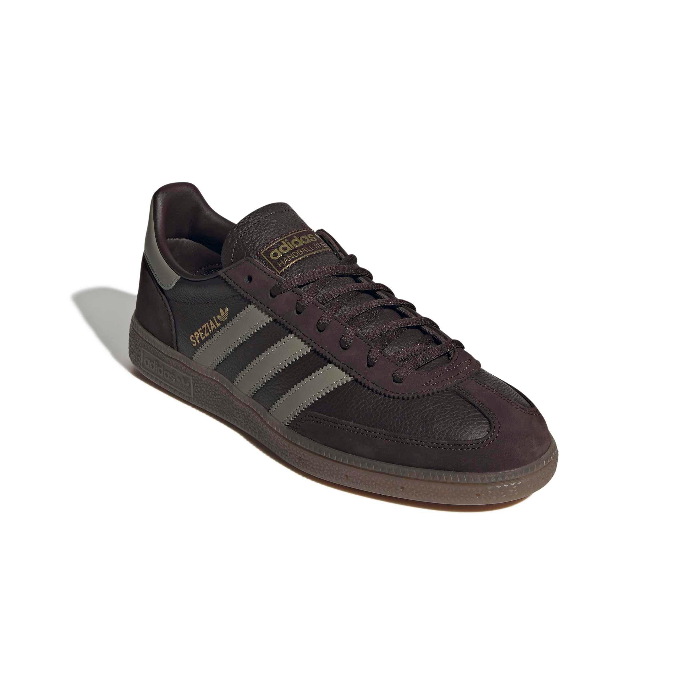adidas Originals Handball Spezial "Aurora Coffee/Silver Pebble/Gum 5" Men's Shoe - COFFEE/SILVER/GUM Thumbnail View 3