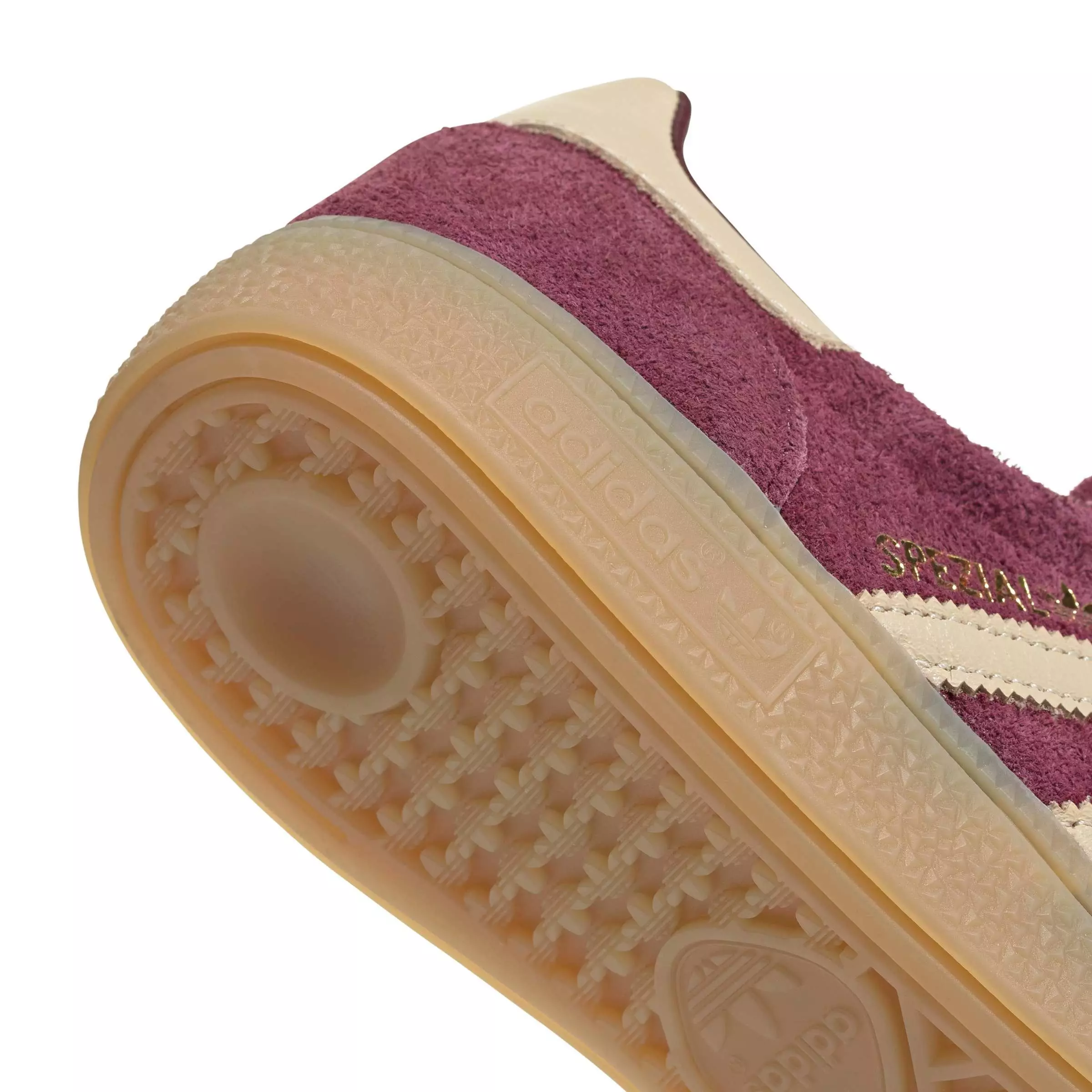 adidas Originals Handball Spezial "Maroon/Warm Vanilla/Gold Metallic" Women's Shoe - MAROON/VANILLA/GOLD