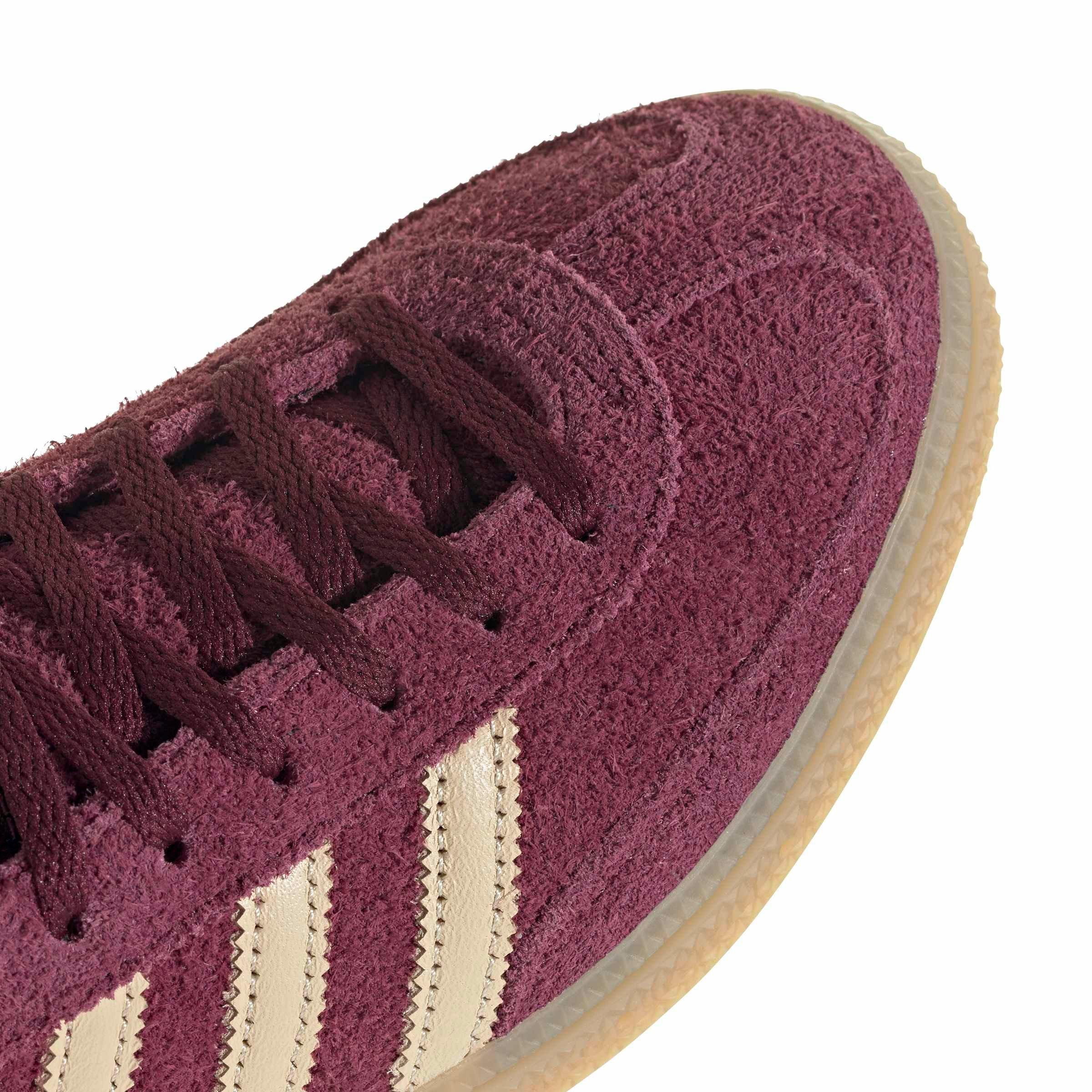 adidas Originals Handball Spezial "Maroon/Warm Vanilla/Gold Metallic" Women's Shoe - MAROON/VANILLA/GOLD