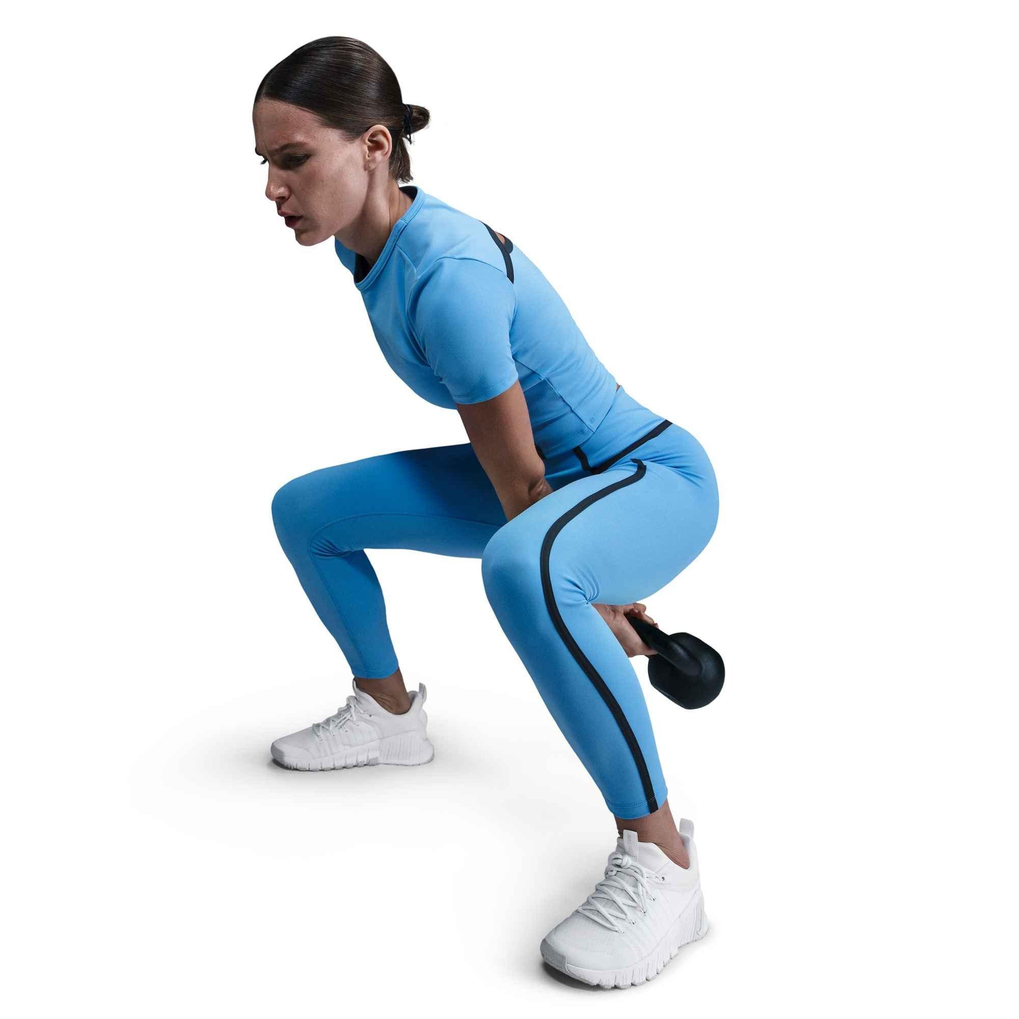 Nike Women's One High-Waisted 7/8 Leggings-Blue - BLUE Thumbnail View 3