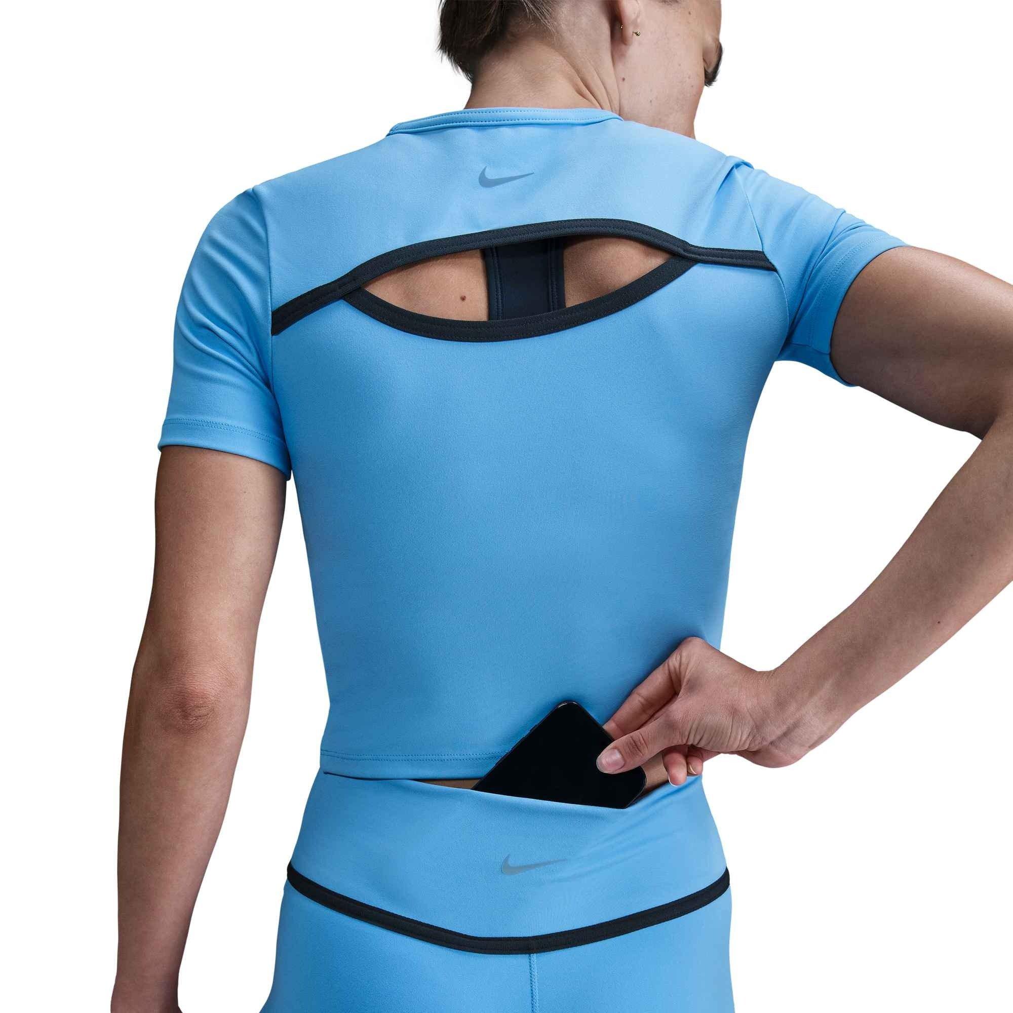 Nike Women's One High-Waisted 7/8 Leggings-Blue - BLUE Thumbnail View 4