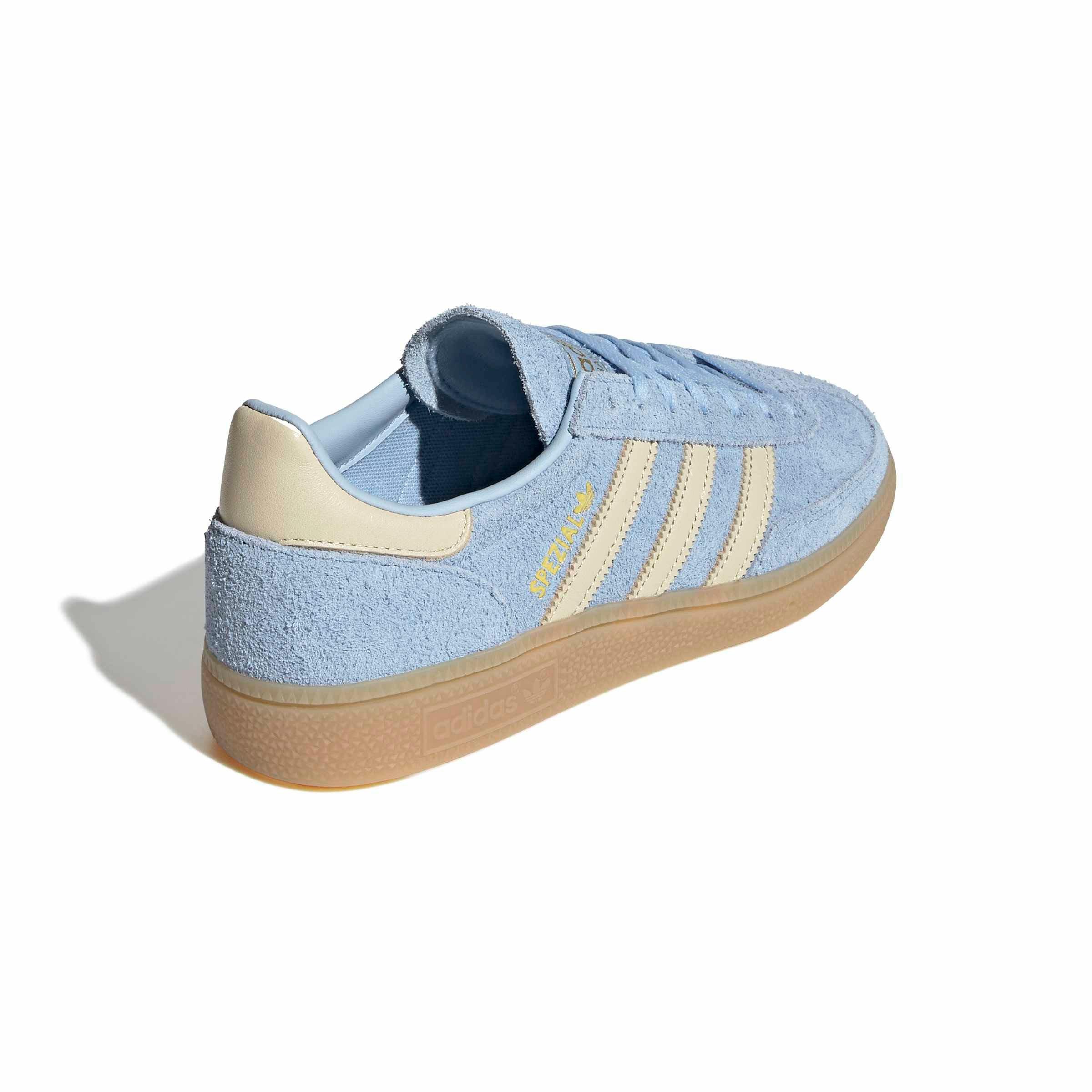 adidas Originals Handball Spezial "Clear Sky/Warm Vanilla/Gold Metallic" Women's Shoe - SKY/VANILLA/GOLD