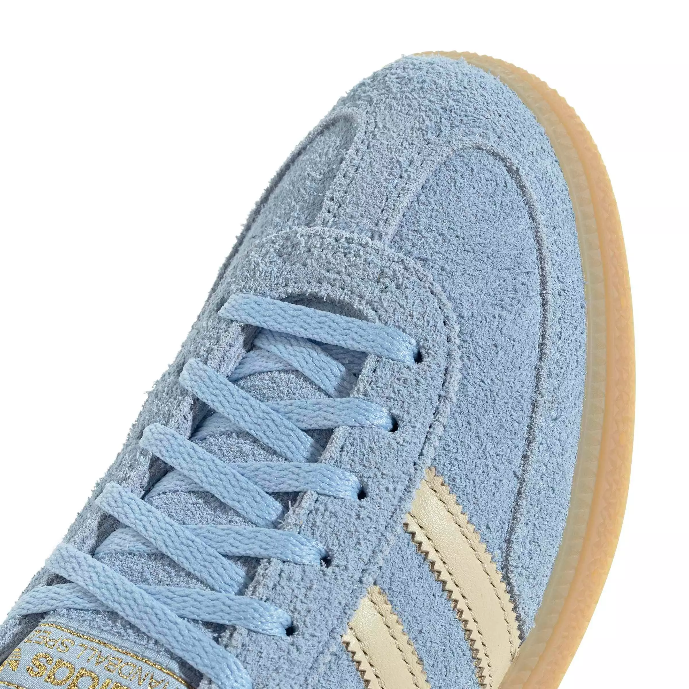 adidas Originals Handball Spezial "Clear Sky/Warm Vanilla/Gold Metallic" Women's Shoe - SKY/VANILLA/GOLD
