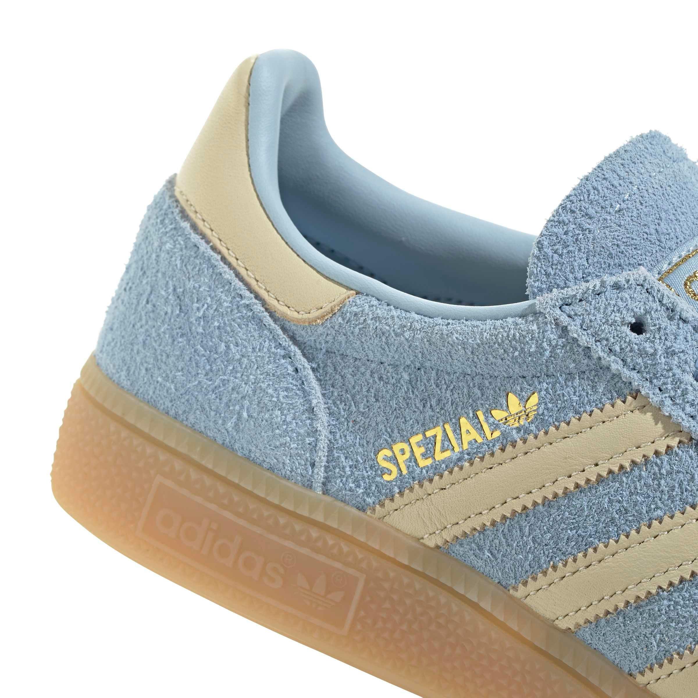 adidas Originals Handball Spezial "Clear Sky/Warm Vanilla/Gold Metallic" Women's Shoe - SKY/VANILLA/GOLD