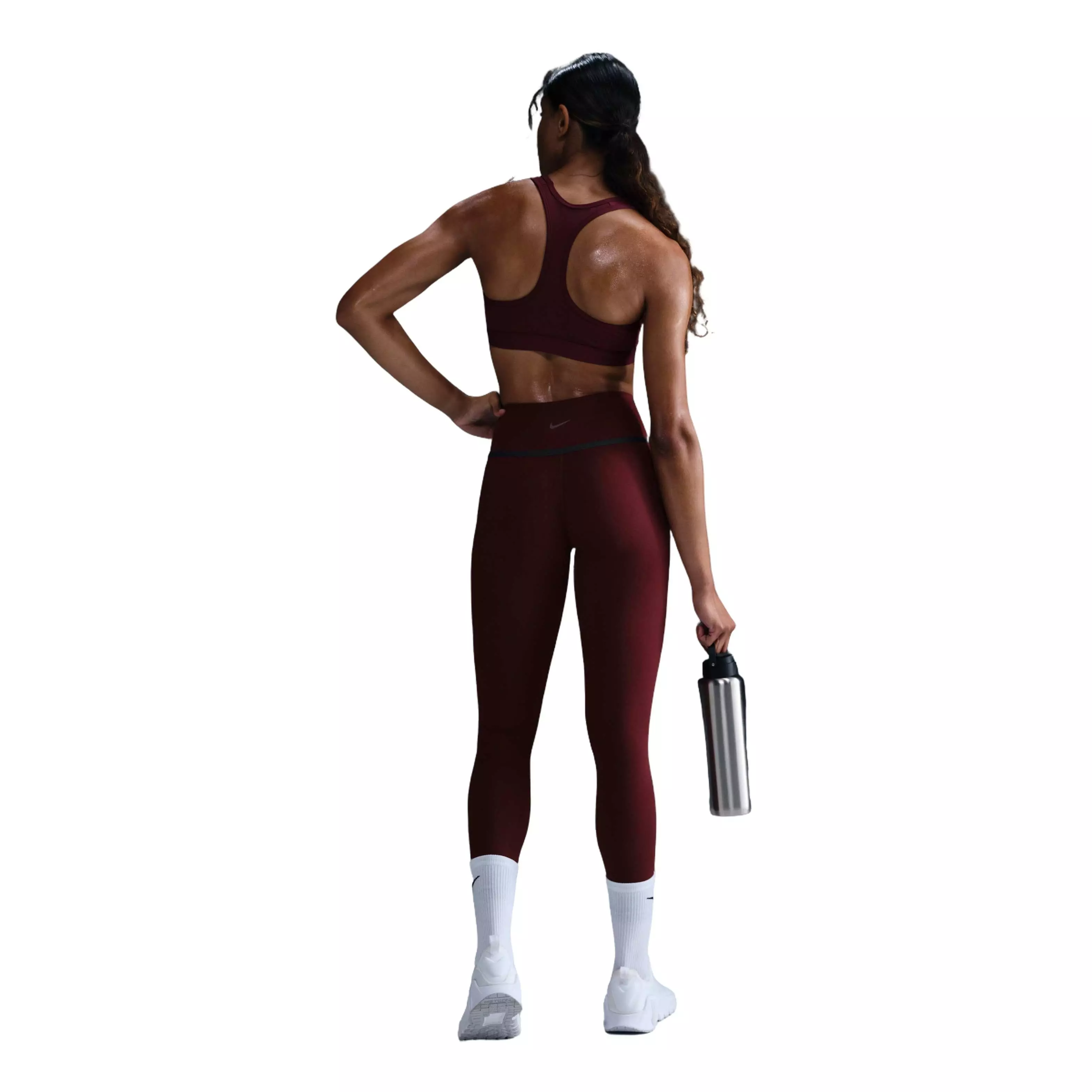 Nike Women's One High-Waisted 7/8 Leggings-Red - RED