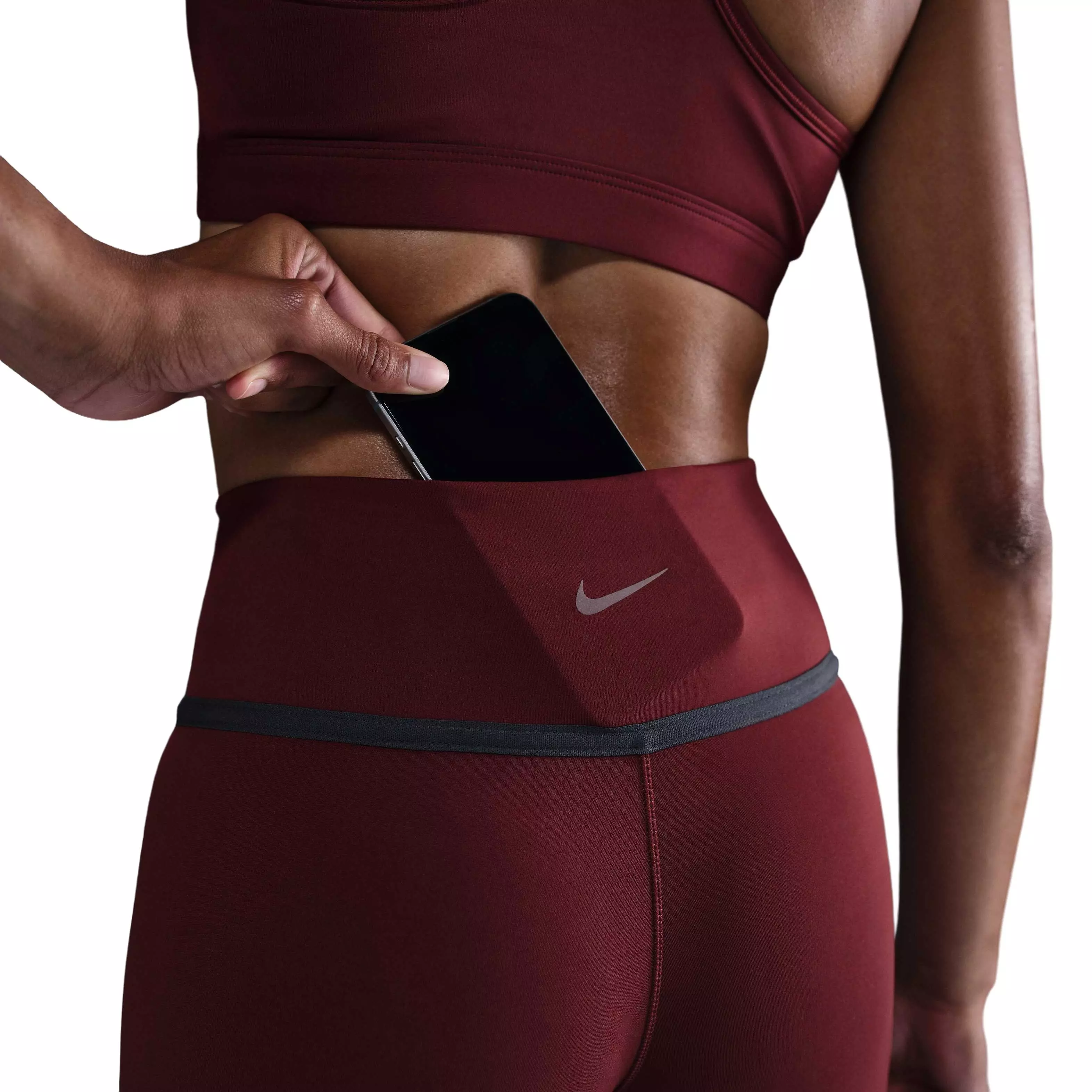 Nike Women's One High-Waisted 7/8 Leggings-Red - RED