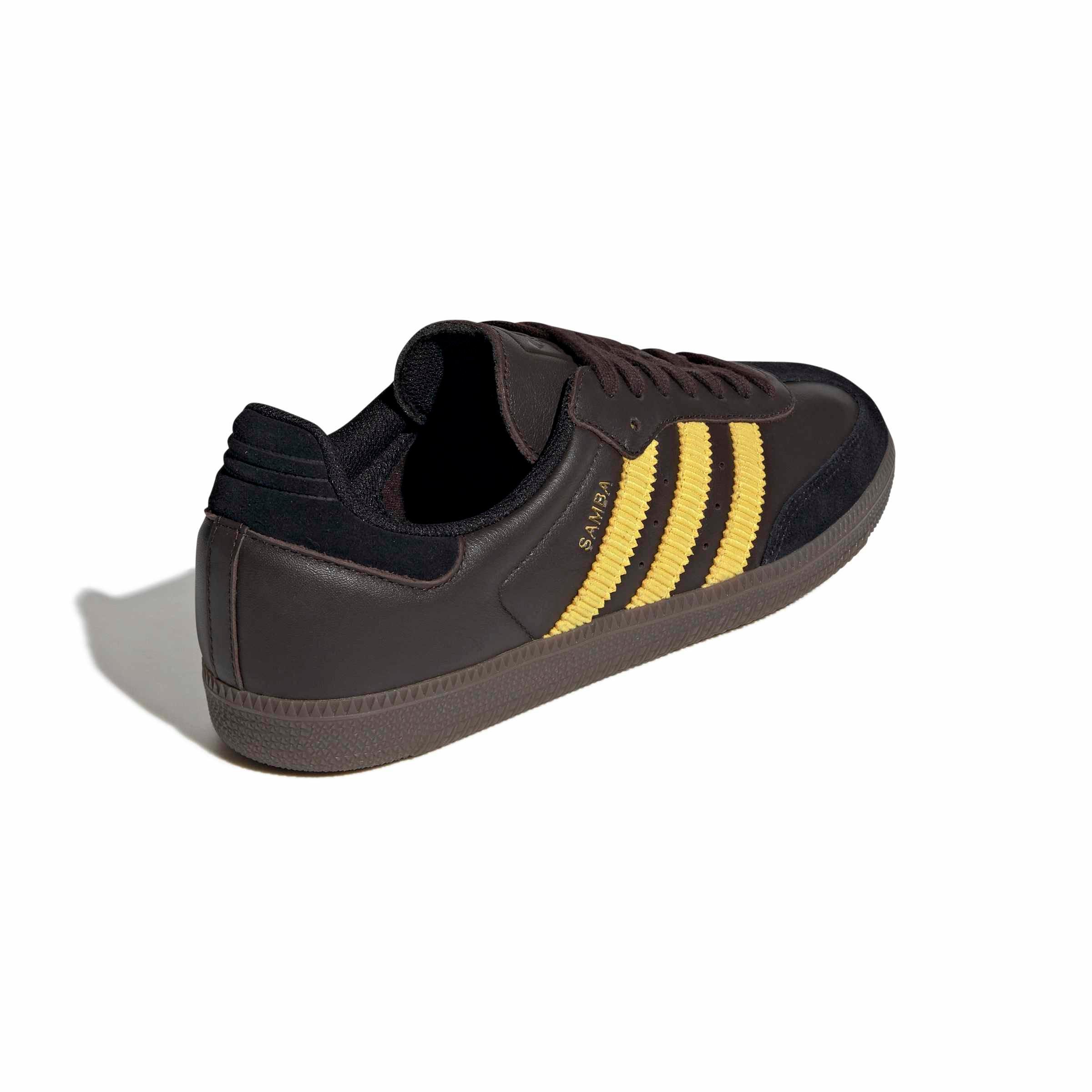 adidas Originals Samba OG "Aurora Coffee/Eqt Yellow/Gum 5" Men's Shoe - COFFEE/YELLOW/GUM Thumbnail View 3