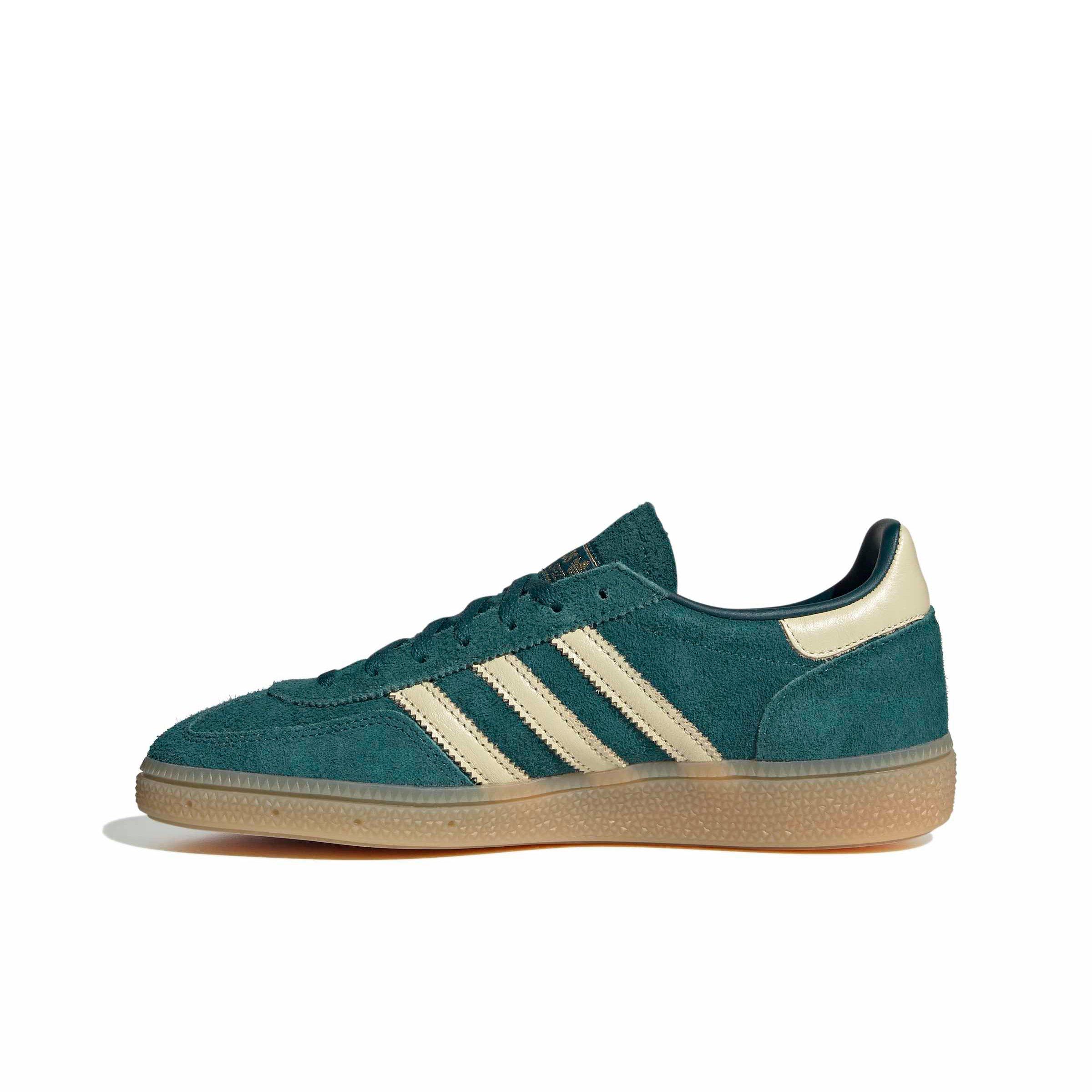 adidas Originals Handball Spezial "Rich Green/Warm Vanilla/Gold Metallic" Women's Shoe - GREEN/VANILLA/GOLD