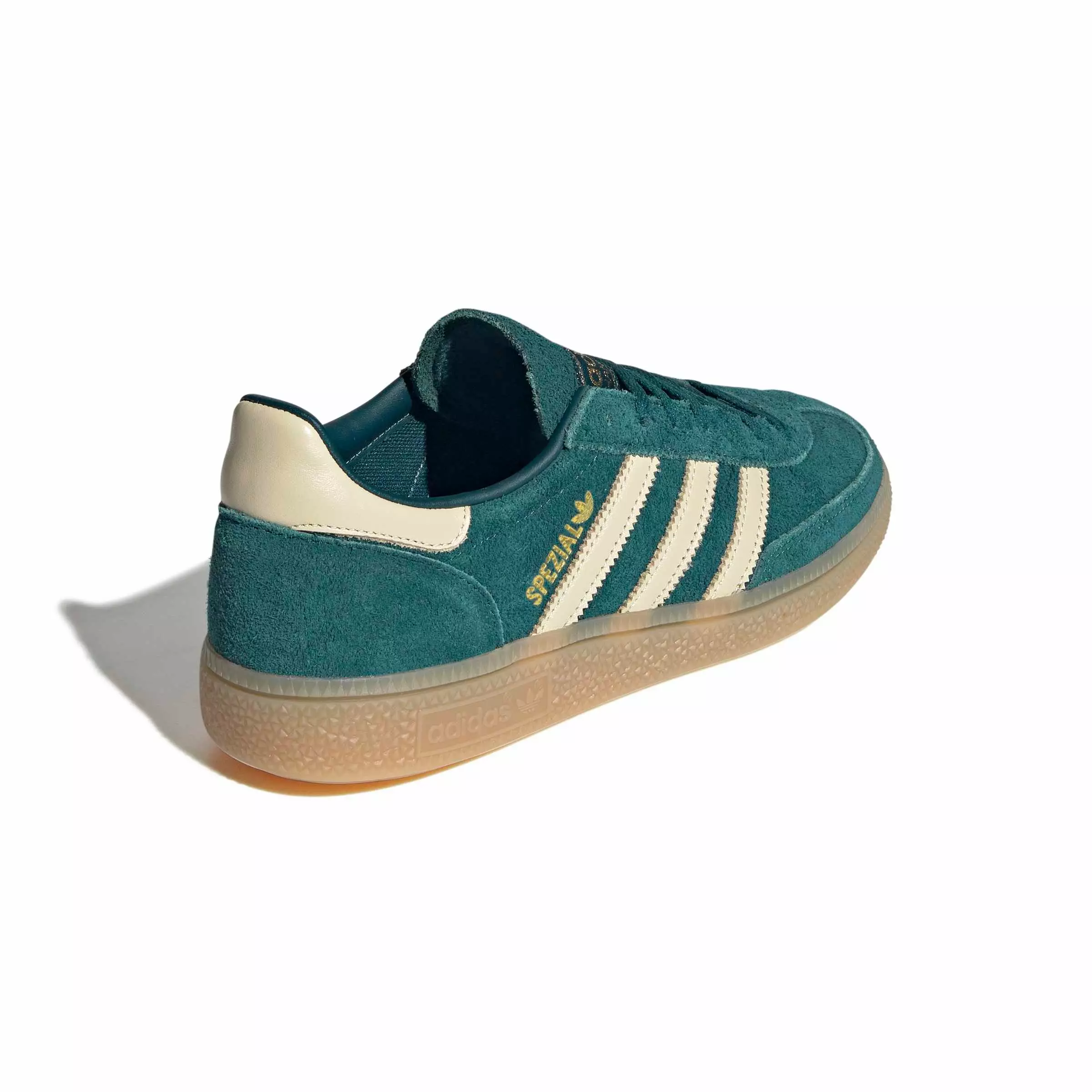 adidas Originals Handball Spezial "Rich Green/Warm Vanilla/Gold Metallic" Women's Shoe - GREEN/VANILLA/GOLD