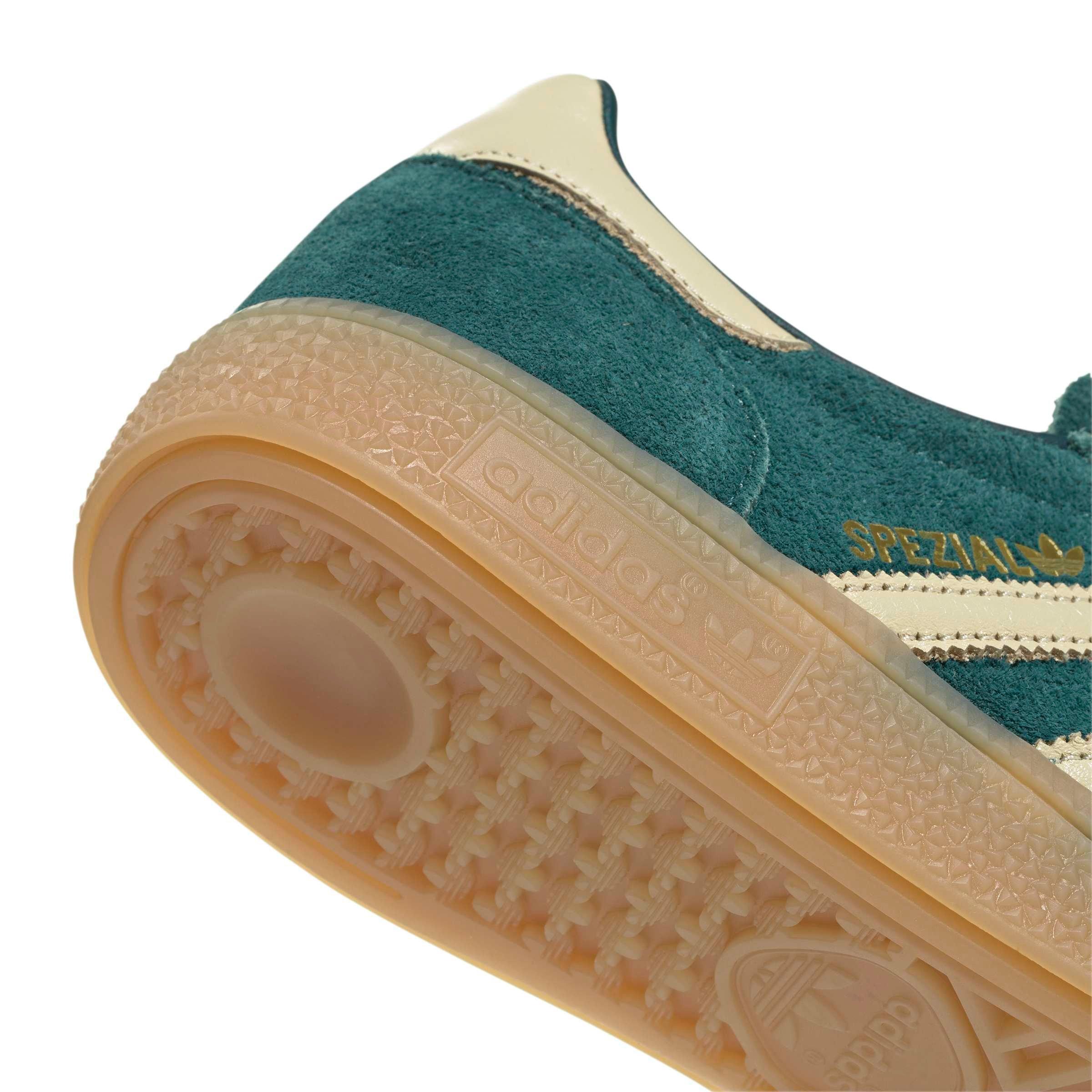 adidas Originals Handball Spezial "Rich Green/Warm Vanilla/Gold Metallic" Women's Shoe - GREEN/VANILLA/GOLD