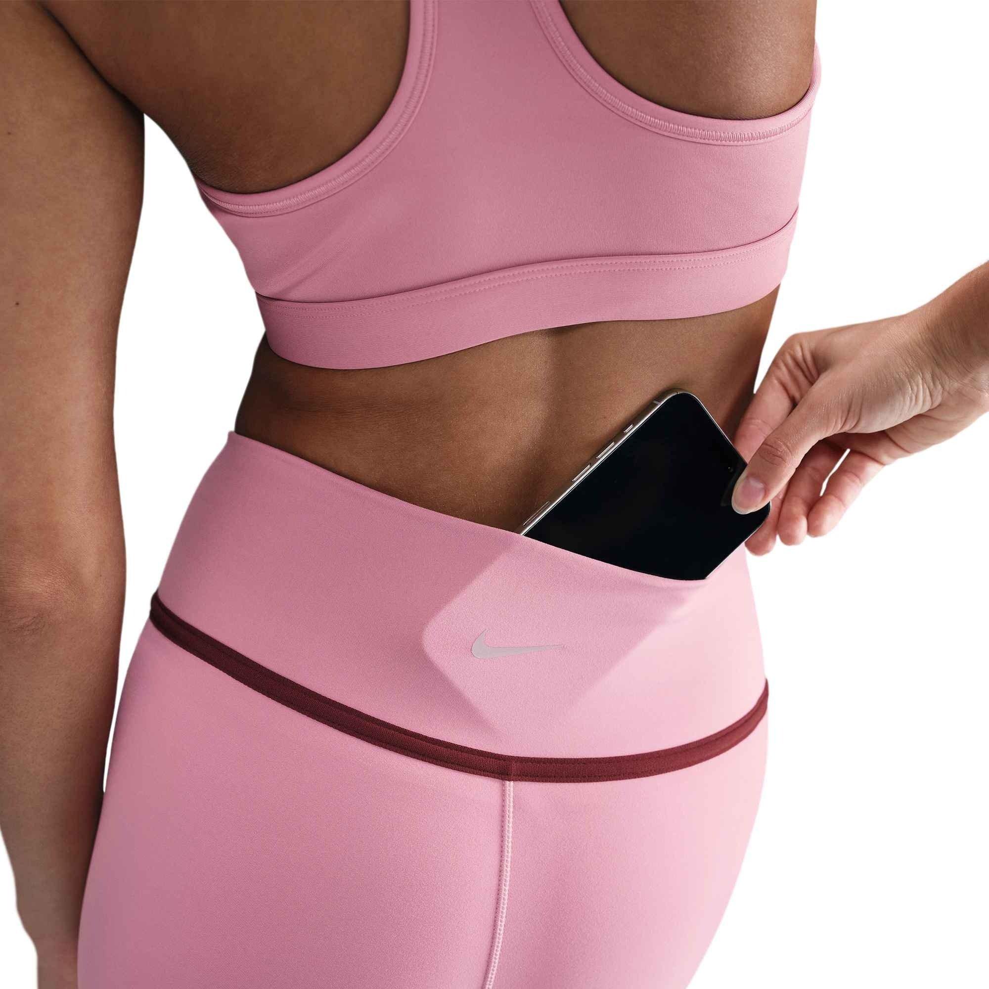 Nike Women's One High-Waisted 7/8 Leggings-Pink - PINK Thumbnail View 4