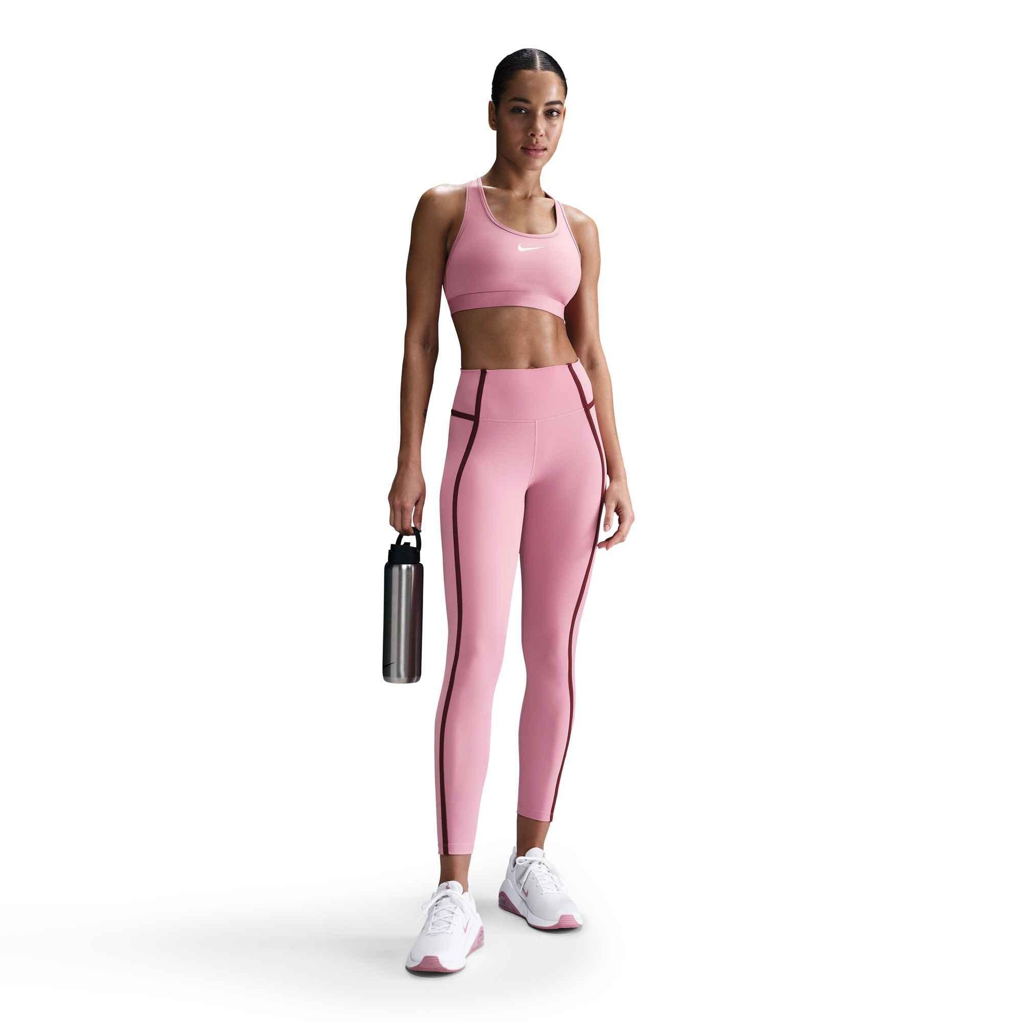 Nike Women's One High-Waisted 7/8 Leggings-Pink - PINK Thumbnail View 5