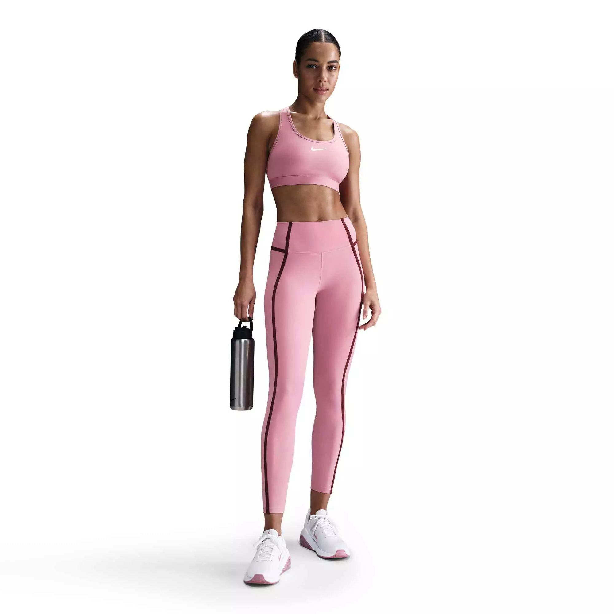 Nike Women's One High-Waisted 7/8 Leggings-Pink - PINK