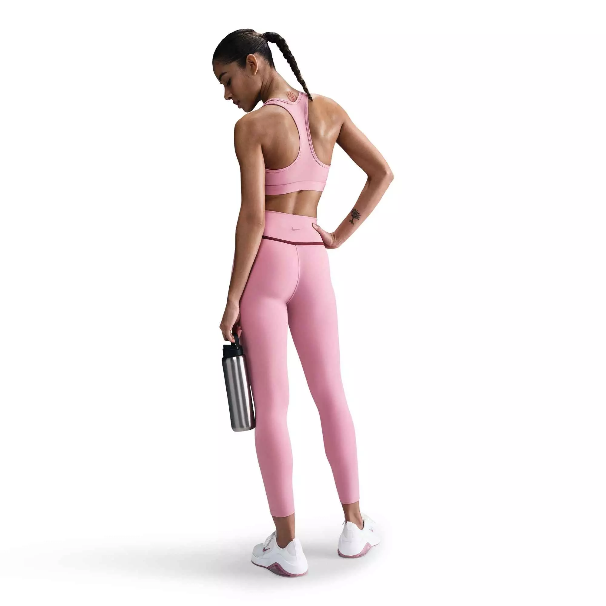 Nike Women's One High-Waisted 7/8 Leggings-Pink - PINK