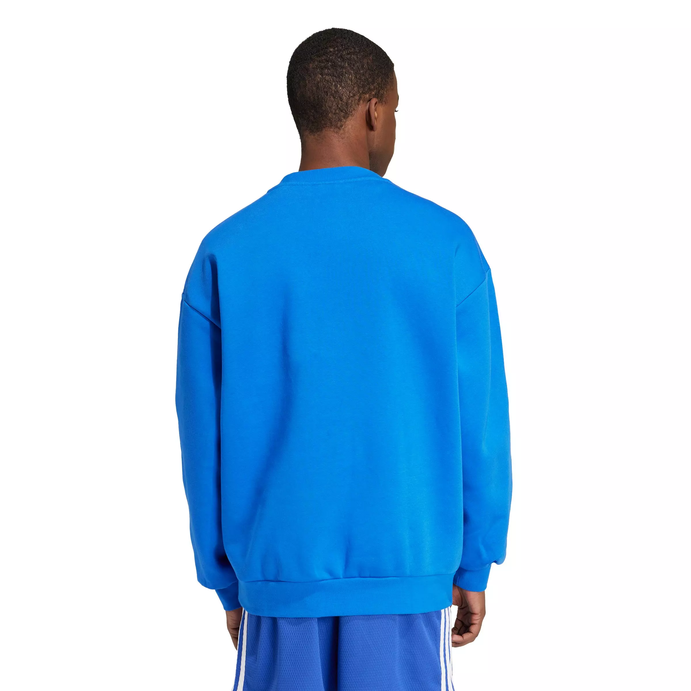 adidas Originals Men's Adicolor Oversized Crew Sweatshirt - Blue - BLUE