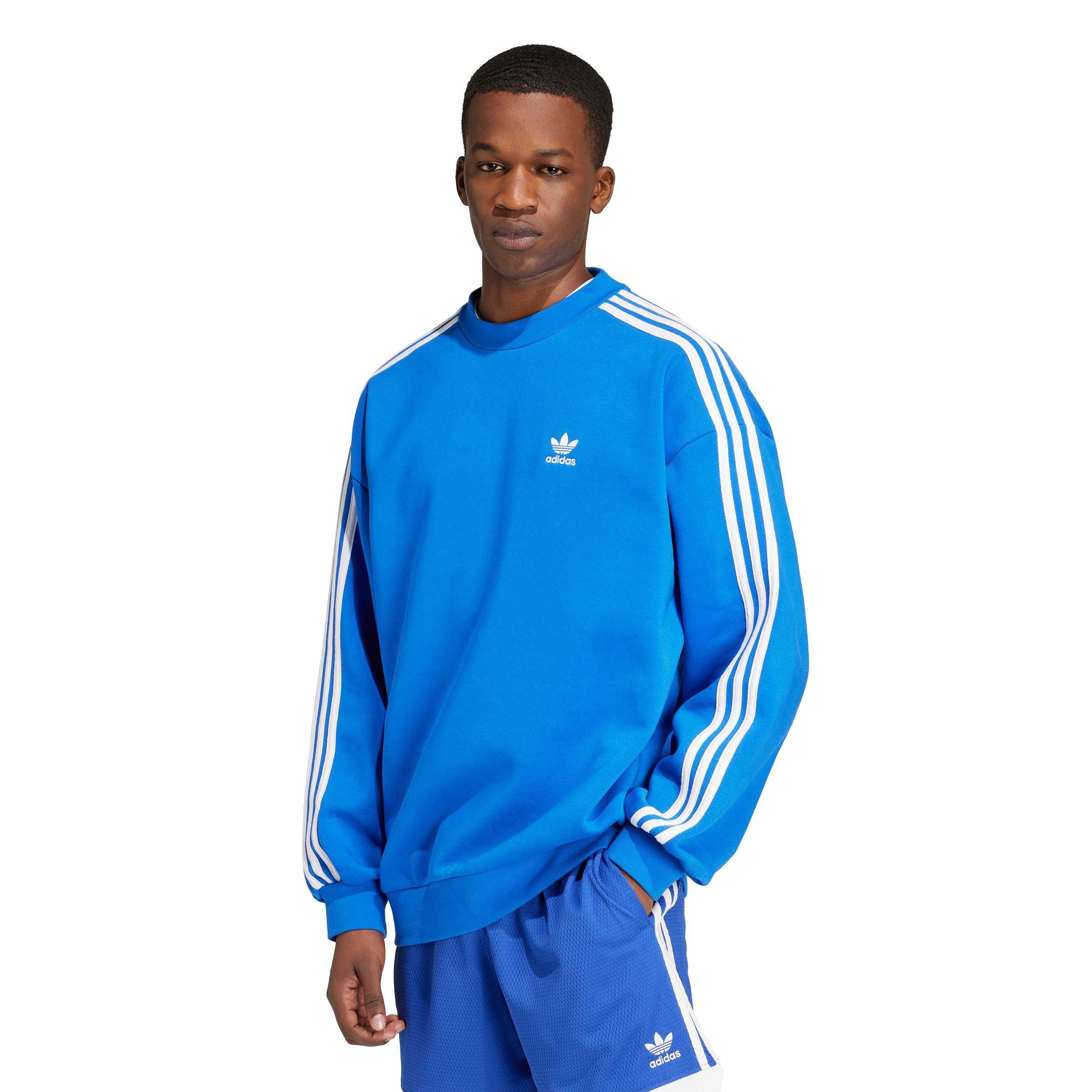 adidas Originals Men's Adicolor Oversized Crew Sweatshirt - Blue - BLUE Thumbnail View 3
