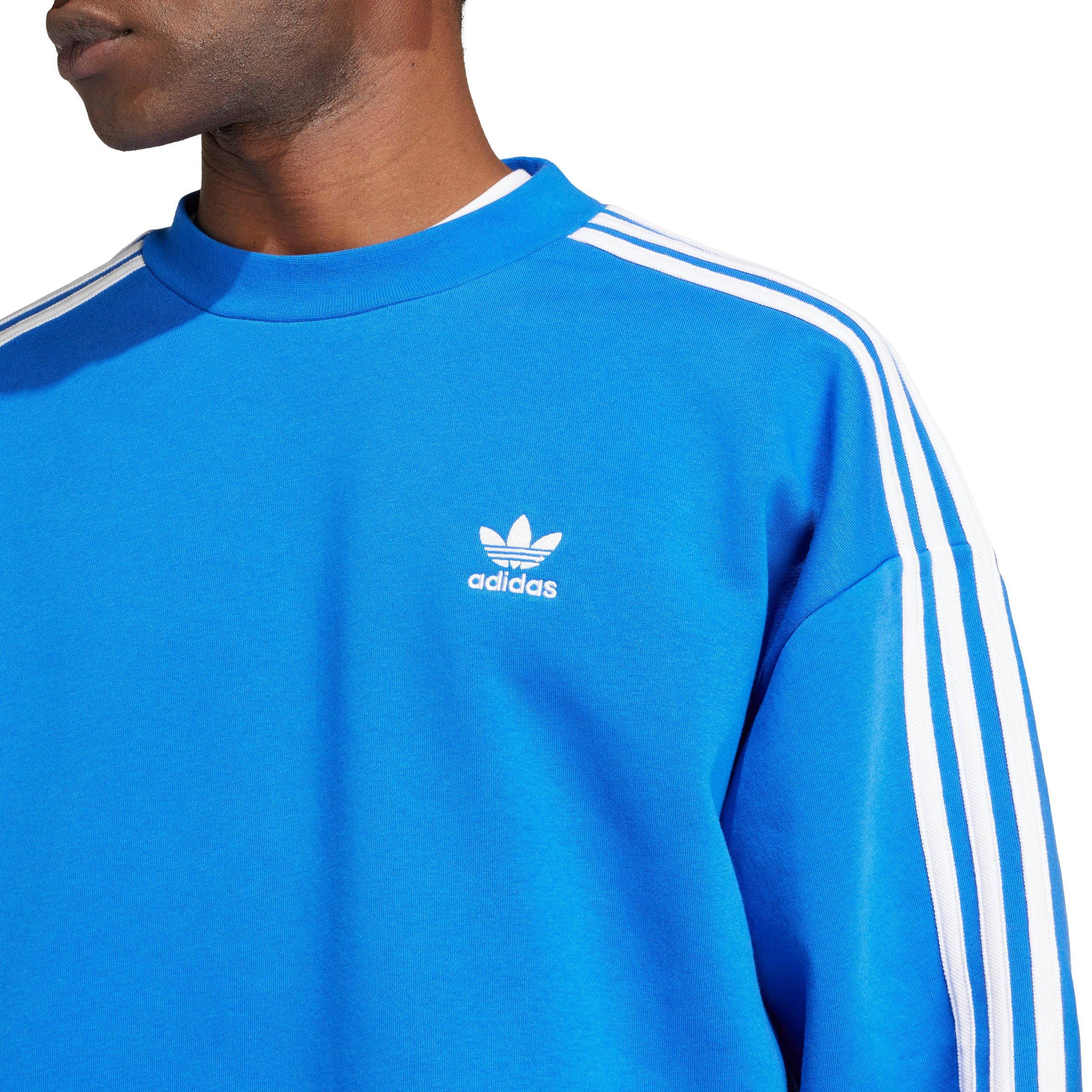 adidas Originals Men's Adicolor Oversized Crew Sweatshirt - Blue - BLUE Thumbnail View 5