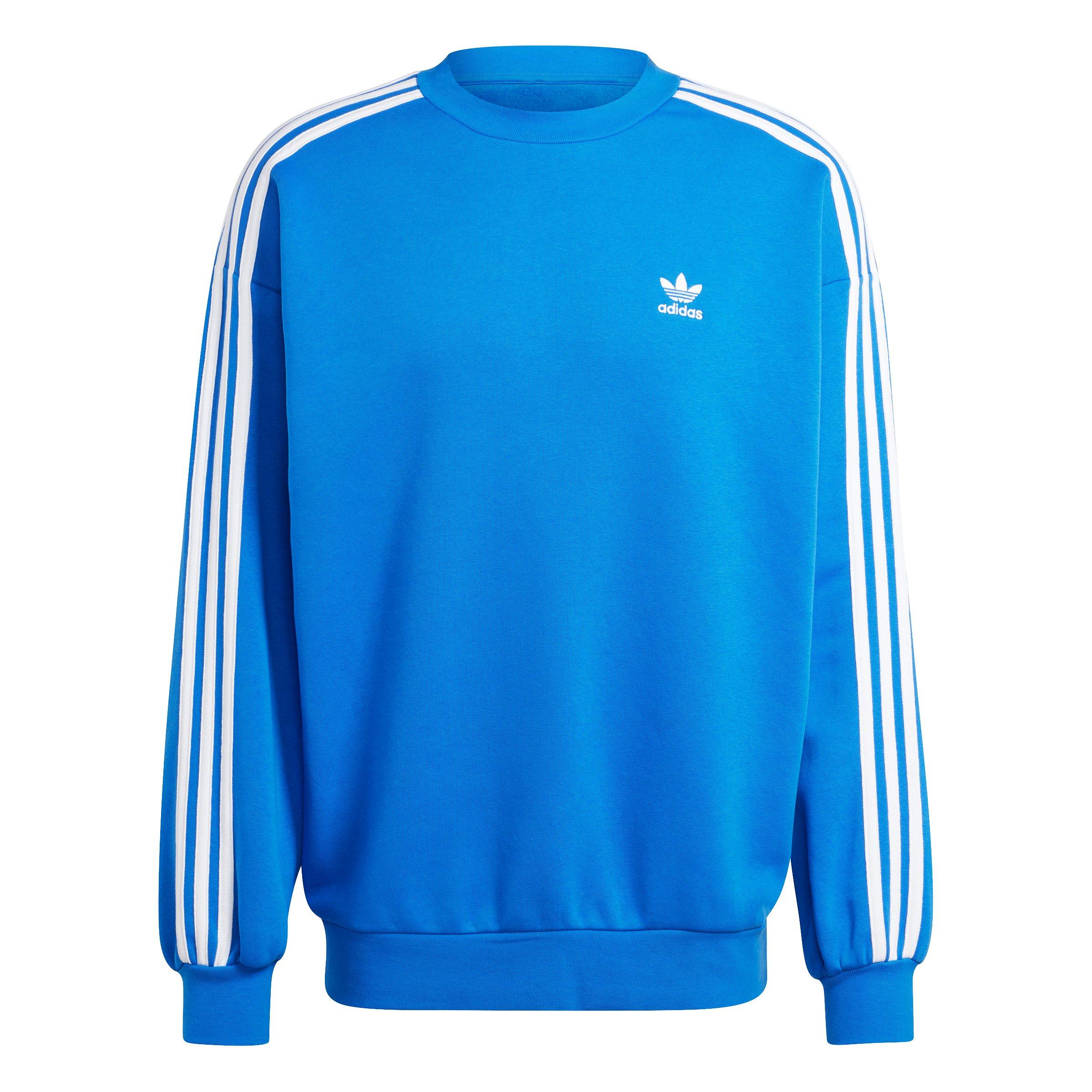 adidas Originals Men's Adicolor Oversized Crew Sweatshirt - Blue - BLUE Thumbnail View 6