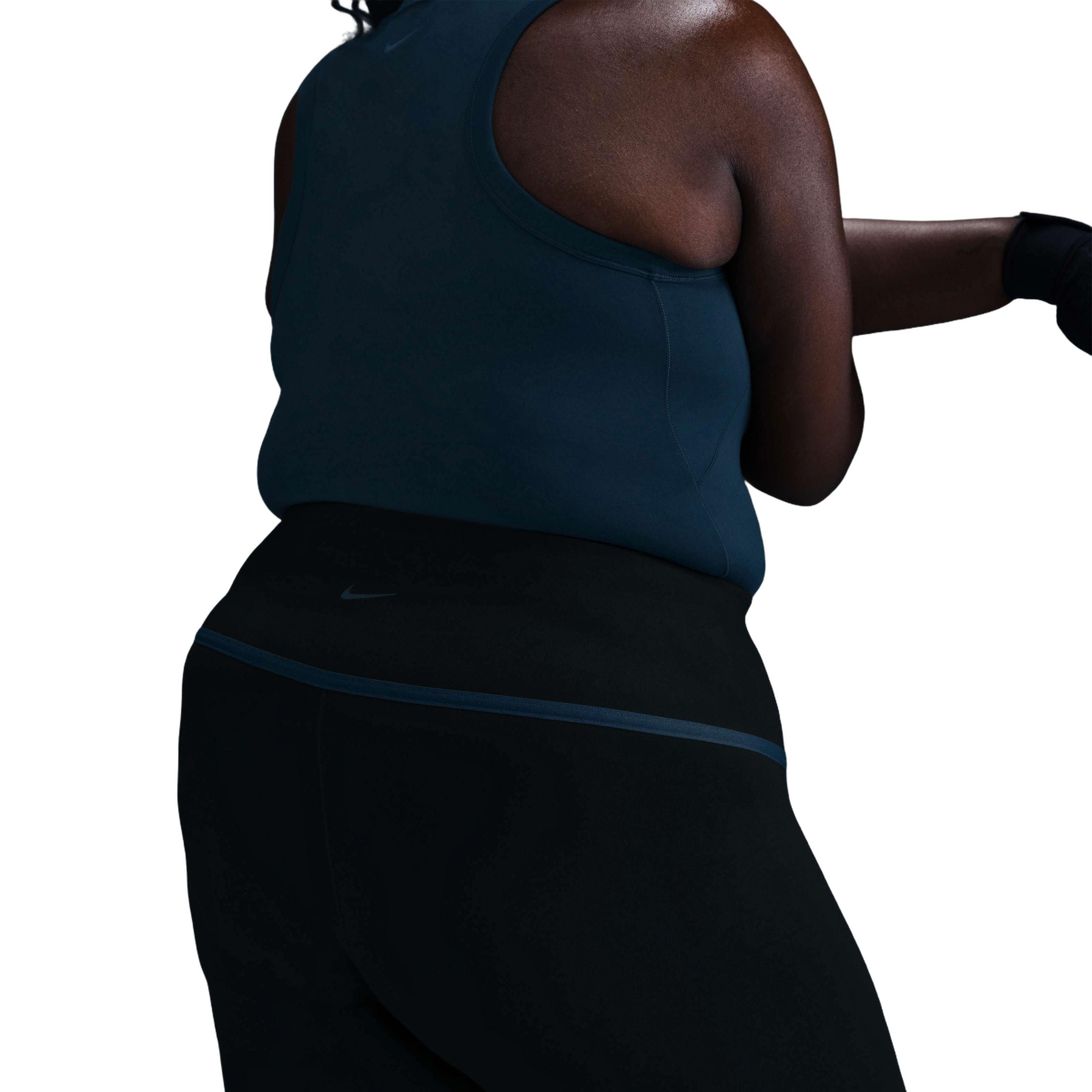 Nike Women's One 7/8 High-Waisted Leggings-Black - BLACK Thumbnail View 2