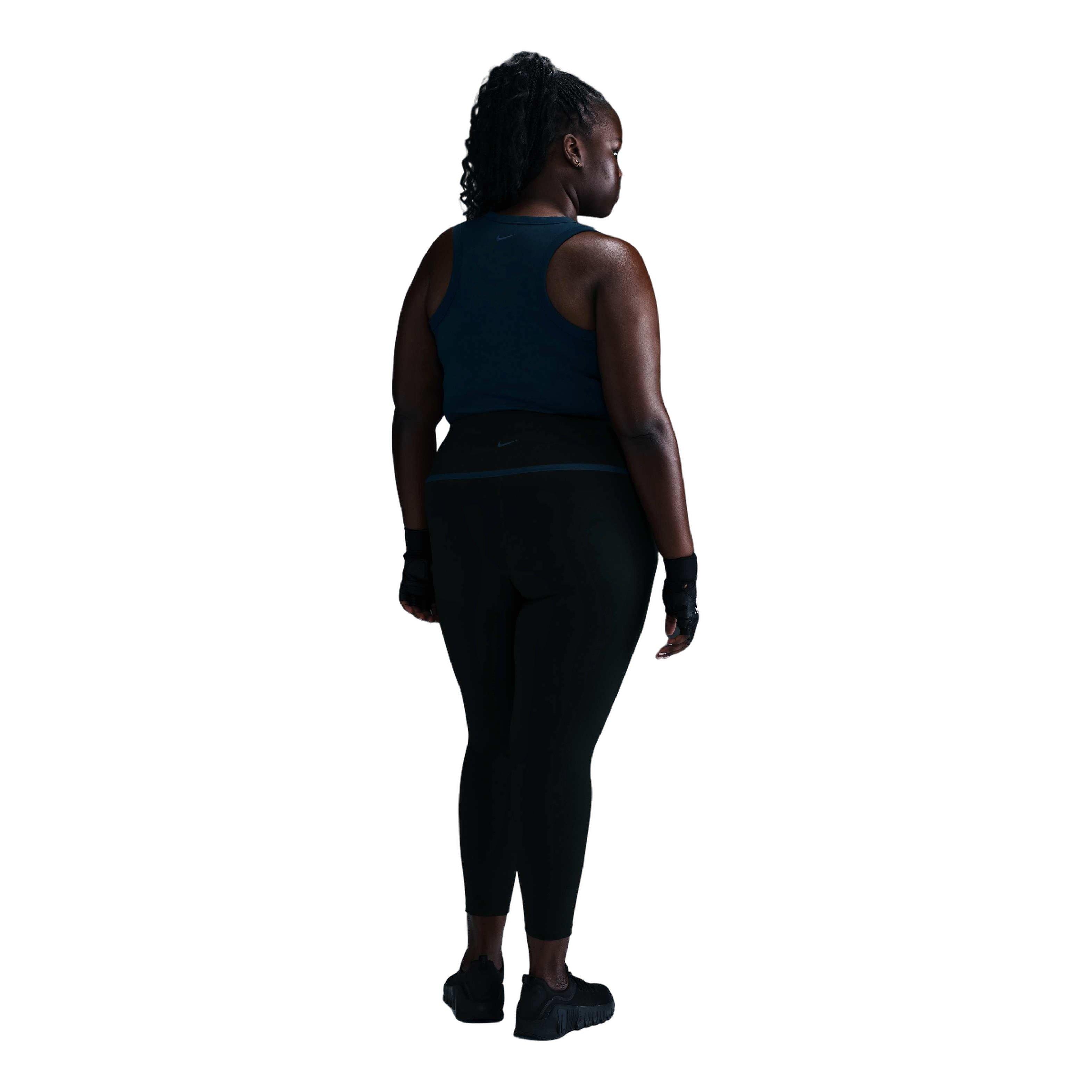 Nike Women's One 7/8 High-Waisted Leggings-Black - BLACK Thumbnail View 4