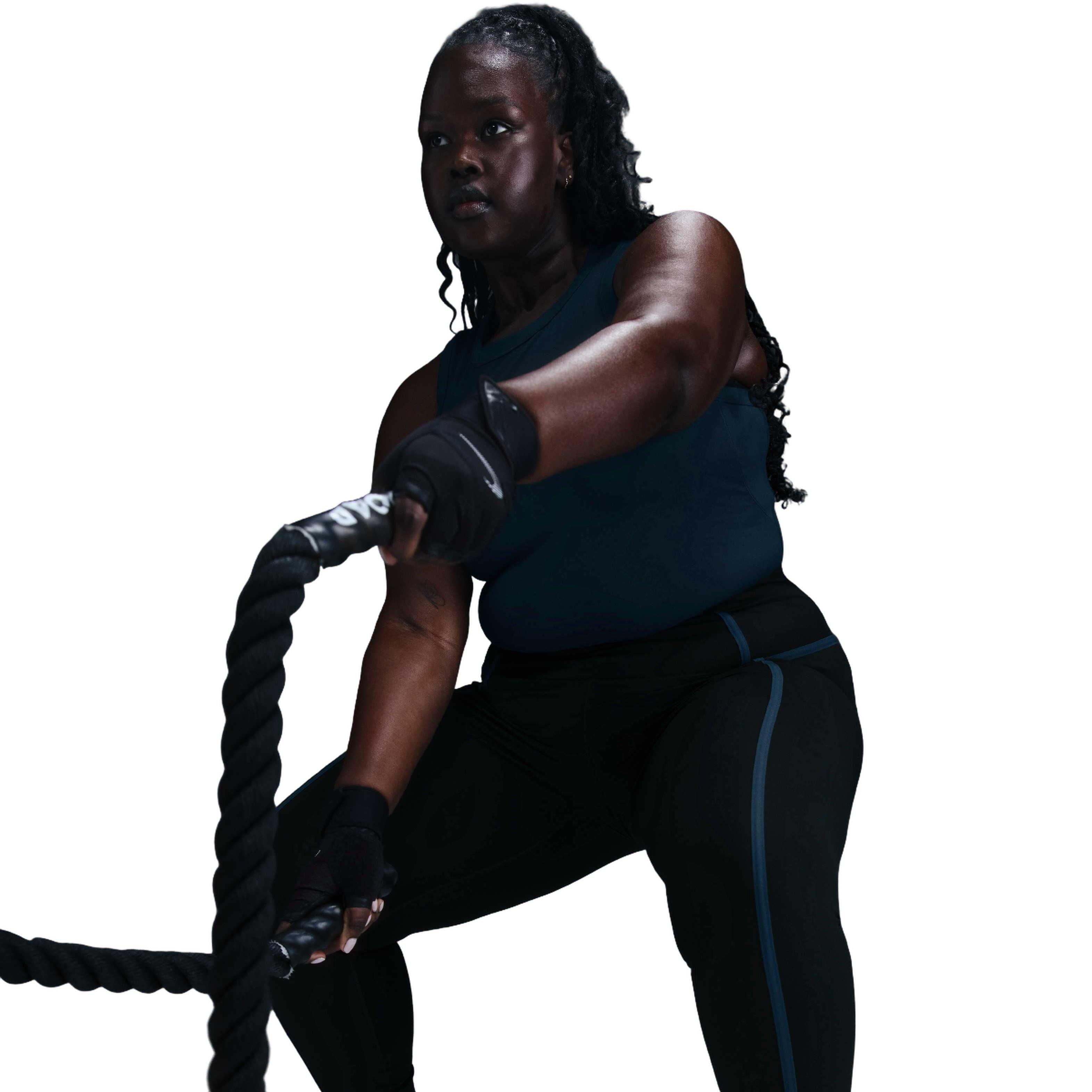 Nike Women's One 7/8 High-Waisted Leggings-Black - BLACK Thumbnail View 5