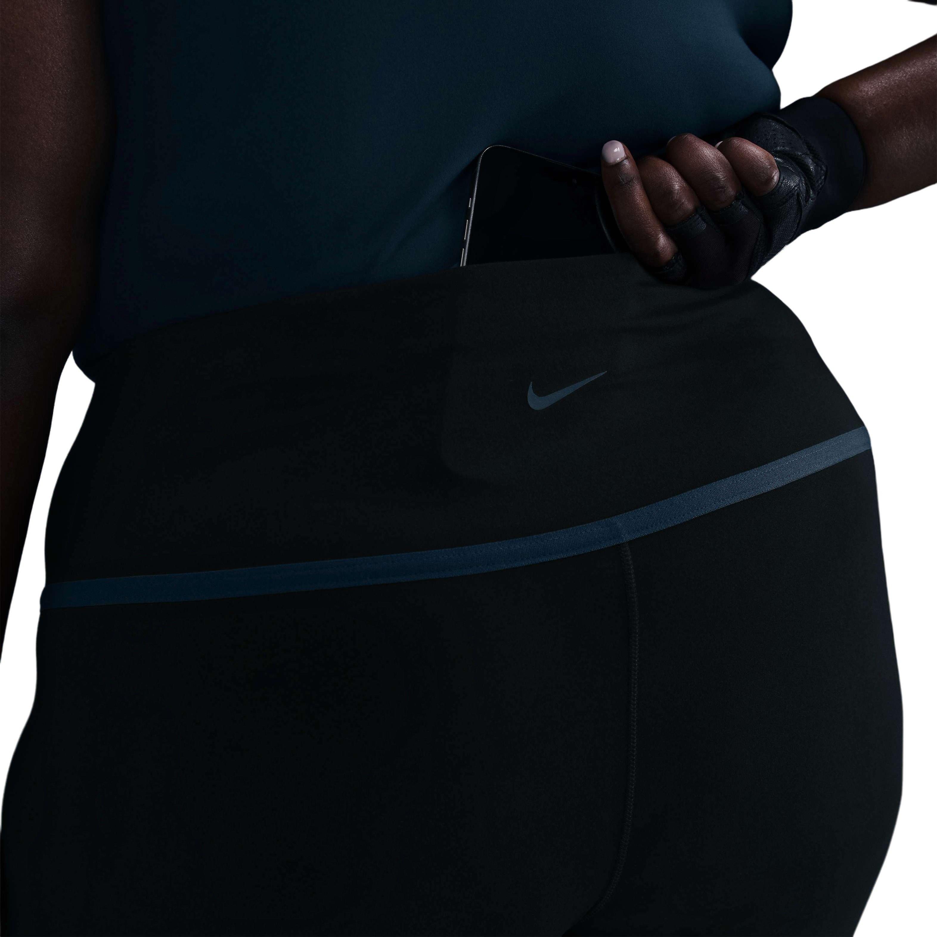 Nike Women's One 7/8 High-Waisted Leggings-Black - BLACK Thumbnail View 6