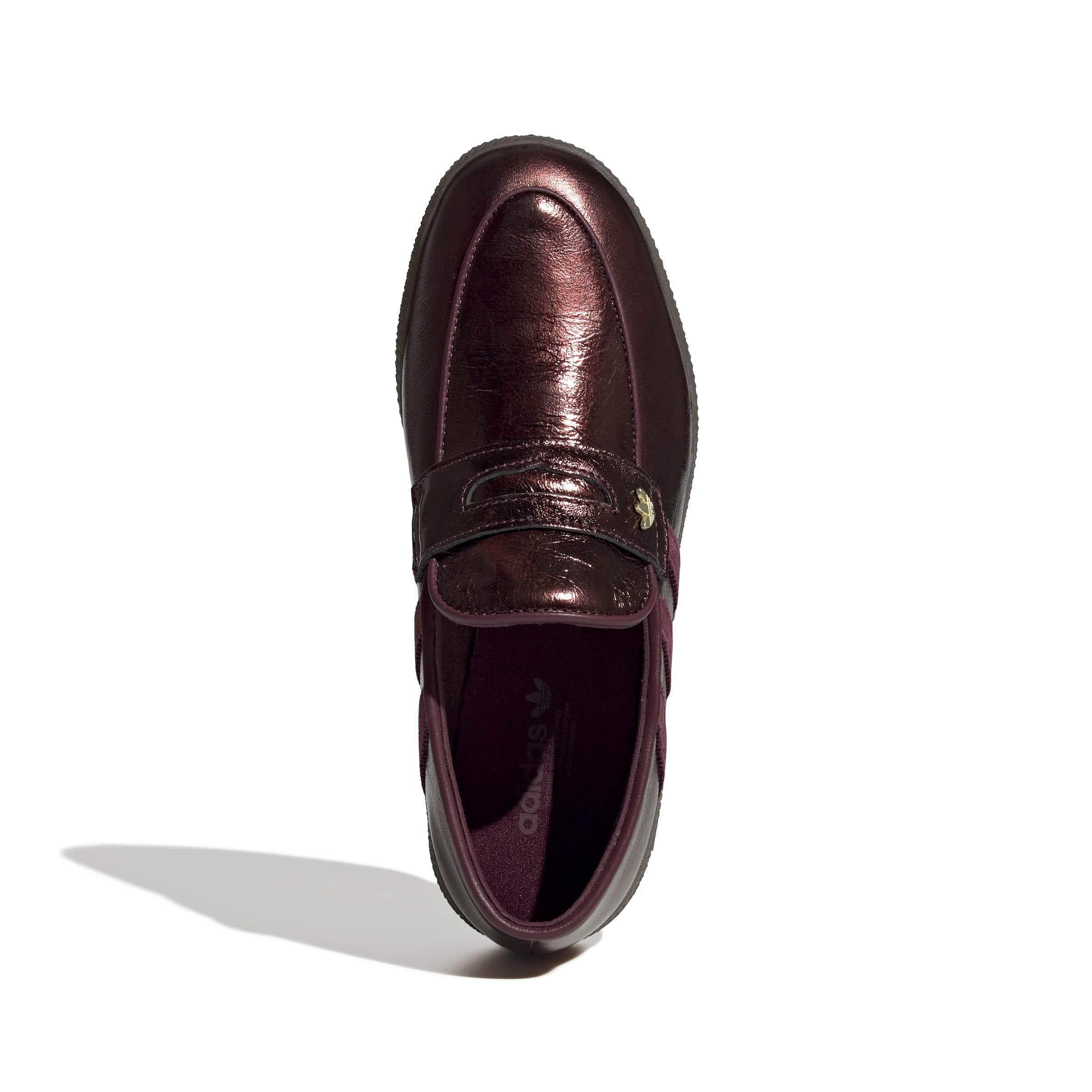 adidas Originals Handball Spezial Loafer "Maroon/Maroon/Gold Metallic" Women's Shoe - MAROON/MAROON/GOLD