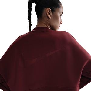 Nike Women's Prima Dri-FIT Oversized Crew-Neck Cropped Top-Red