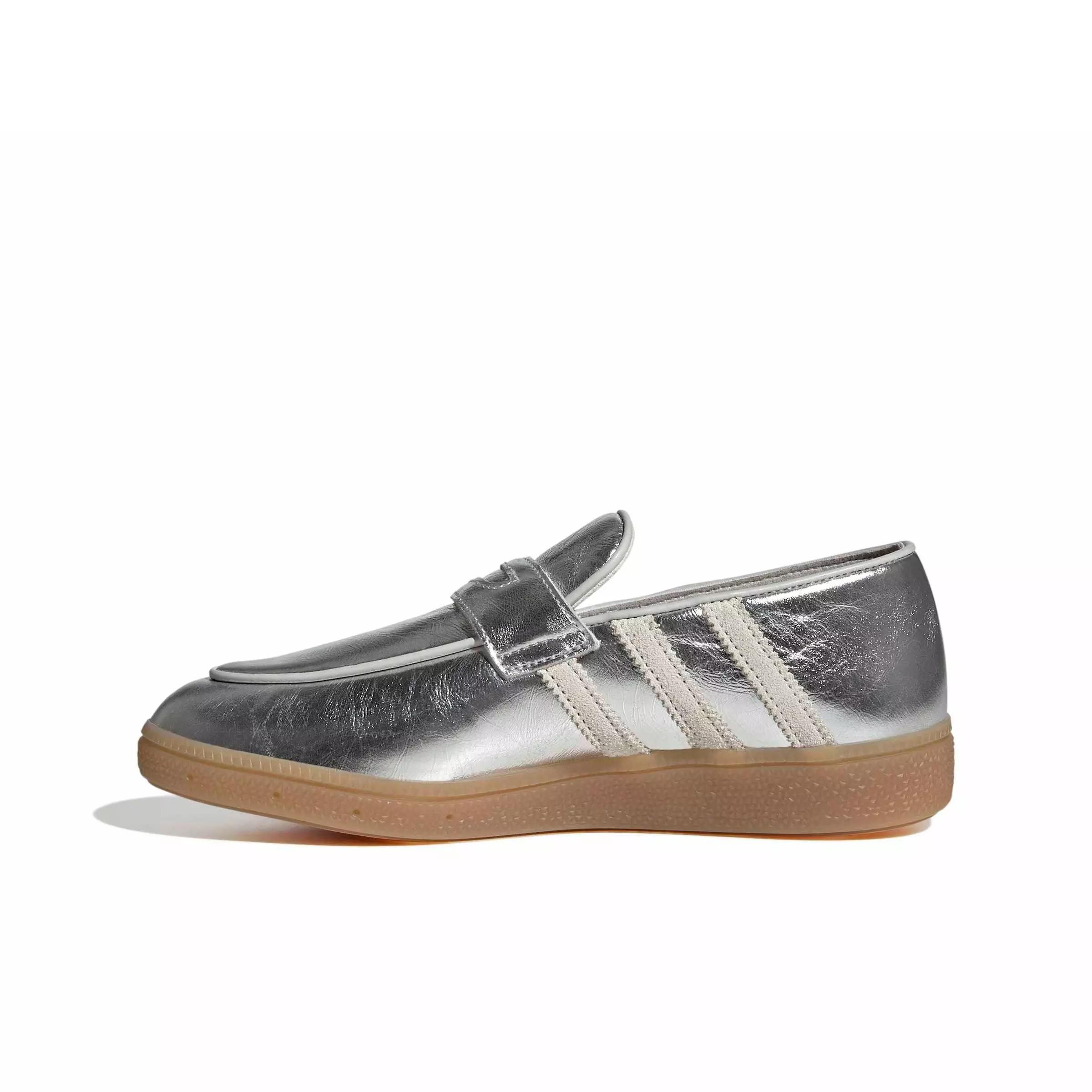 adidas Originals Handball Spezial Loafer "Silver Metallic/Off White/Gum 4" Women's Shoe - SILVER/OFF WHITE/GUM