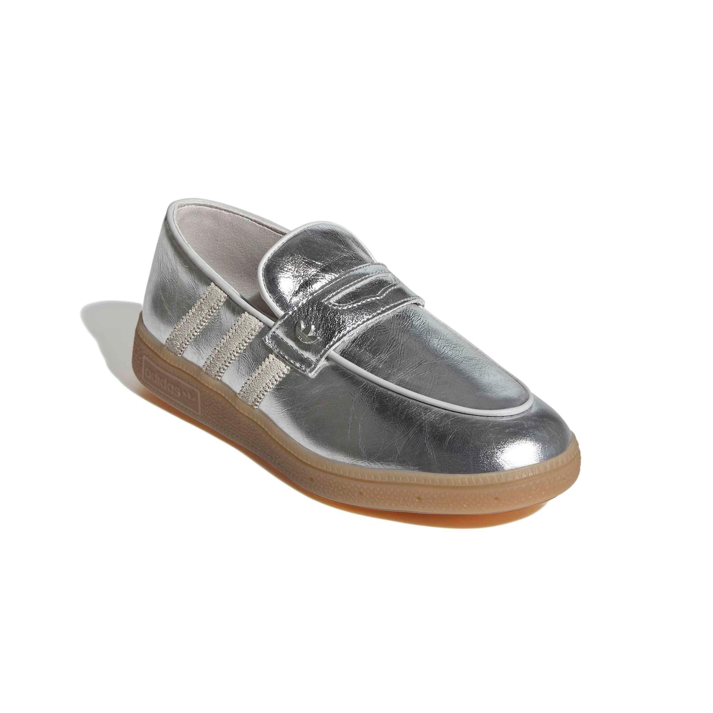 adidas Originals Handball Spezial Loafer "Silver Metallic/Off White/Gum 4" Women's Shoe - SILVER/OFF WHITE/GUM