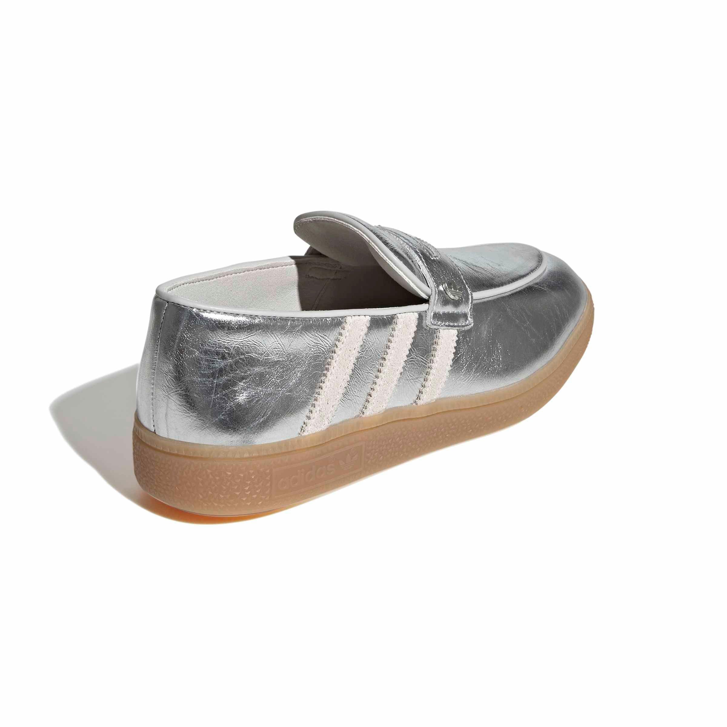 adidas Originals Handball Spezial Loafer "Silver Metallic/Off White/Gum 4" Women's Shoe - SILVER/OFF WHITE/GUM