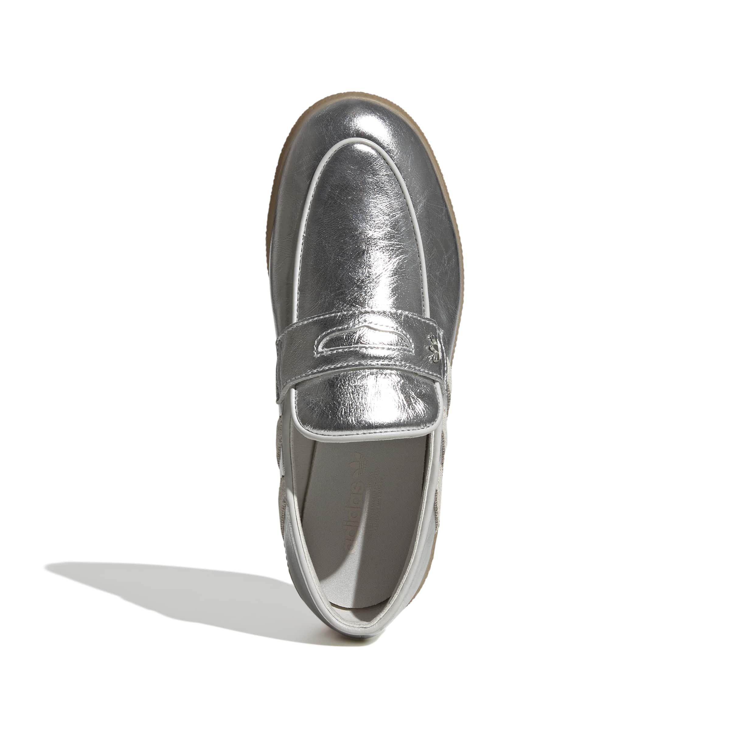 adidas Originals Handball Spezial Loafer "Silver Metallic/Off White/Gum 4" Women's Shoe - SILVER/OFF WHITE/GUM