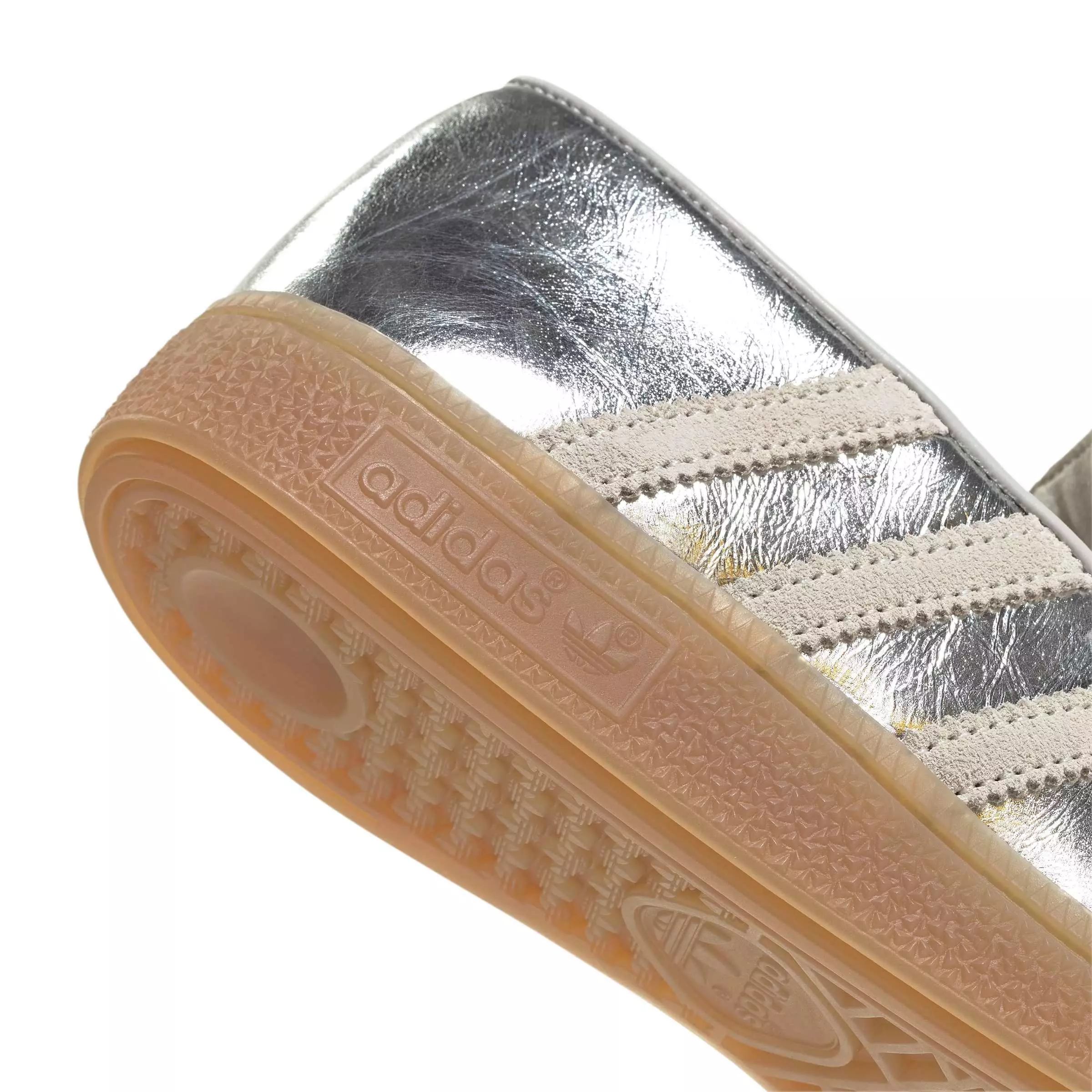 adidas Originals Handball Spezial Loafer "Silver Metallic/Off White/Gum 4" Women's Shoe - SILVER/OFF WHITE/GUM
