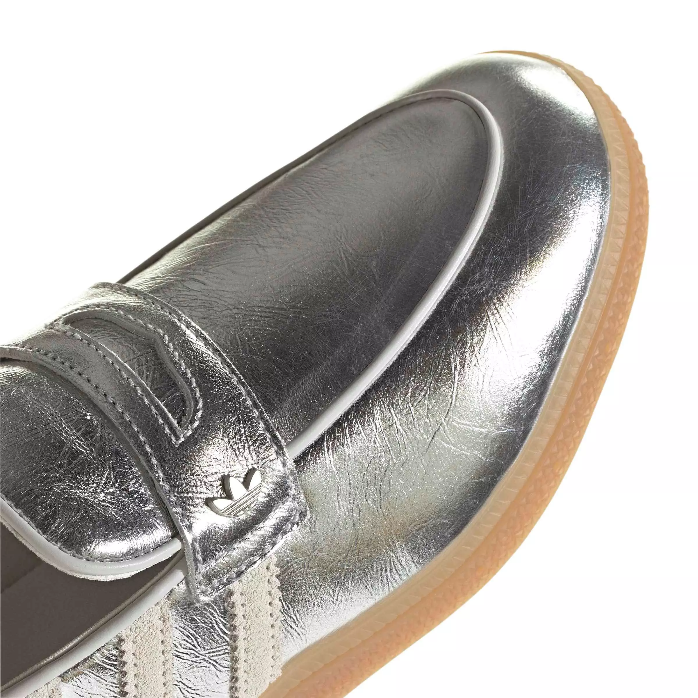 adidas Originals Handball Spezial Loafer "Silver Metallic/Off White/Gum 4" Women's Shoe - SILVER/OFF WHITE/GUM