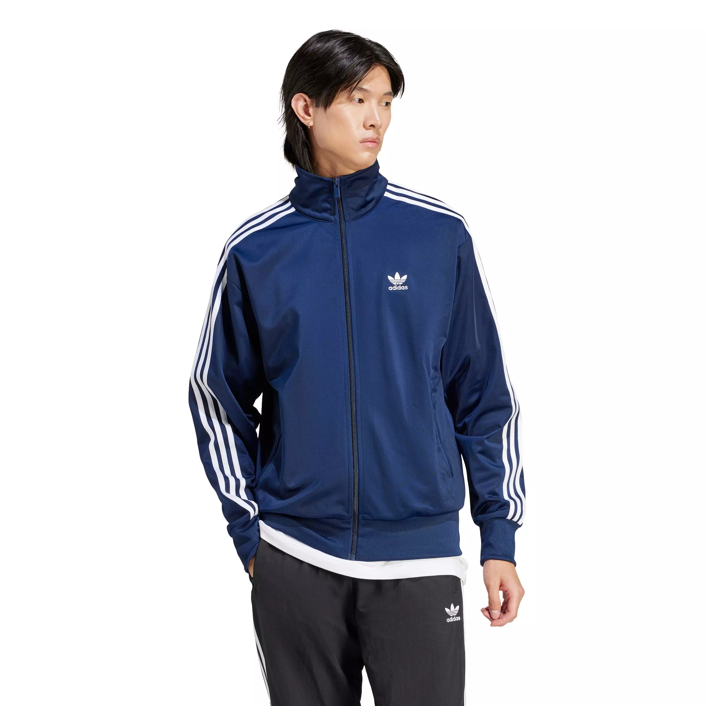 adidas Originals Men's Adicolor Firebird Track Top - Dark Blue - DARK BLUE
