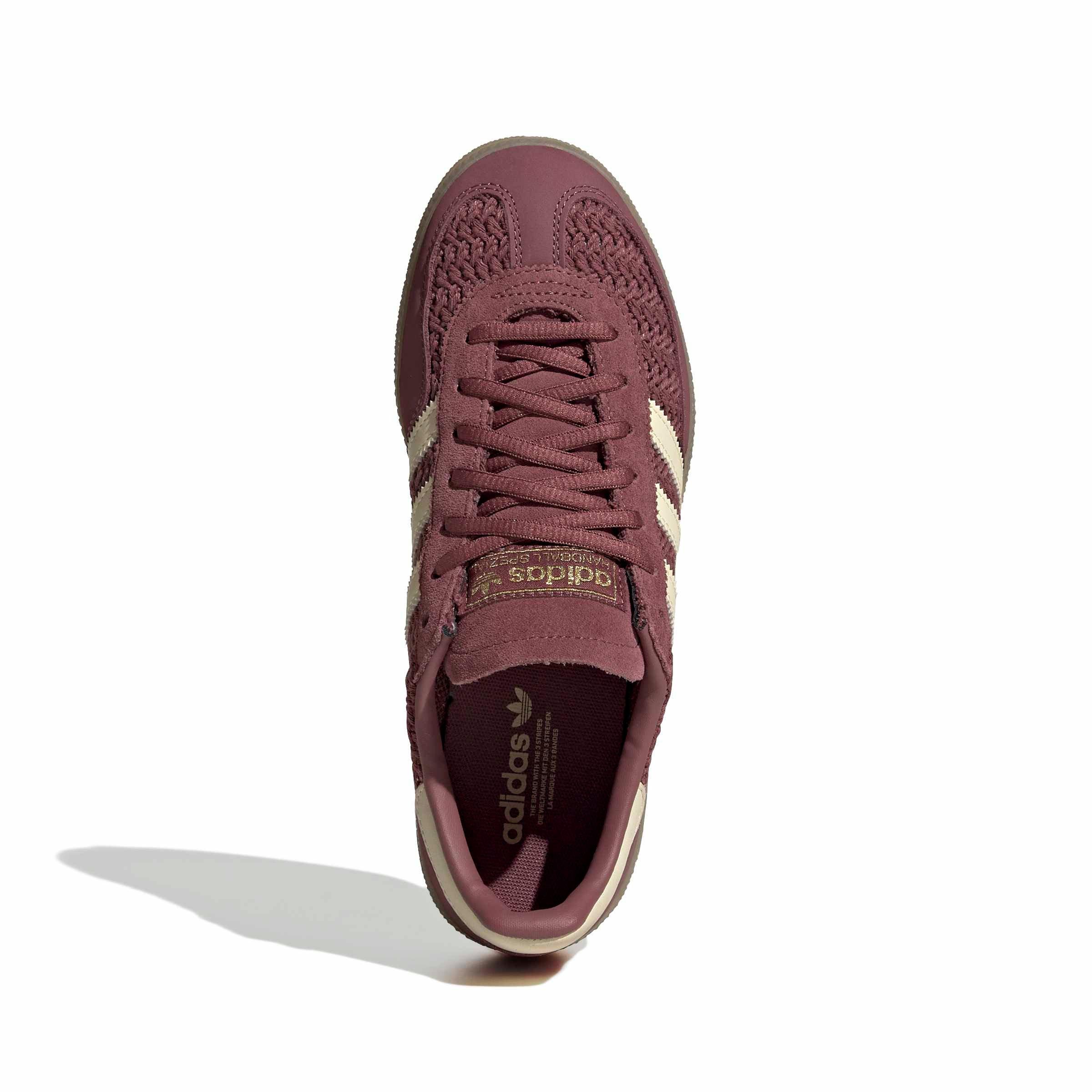 adidas Originals Handball Spezial "Quiet Crimson/Warm Vanilla/Gum 3" Women's Shoe - CRIMSON/VANILLA/GUM