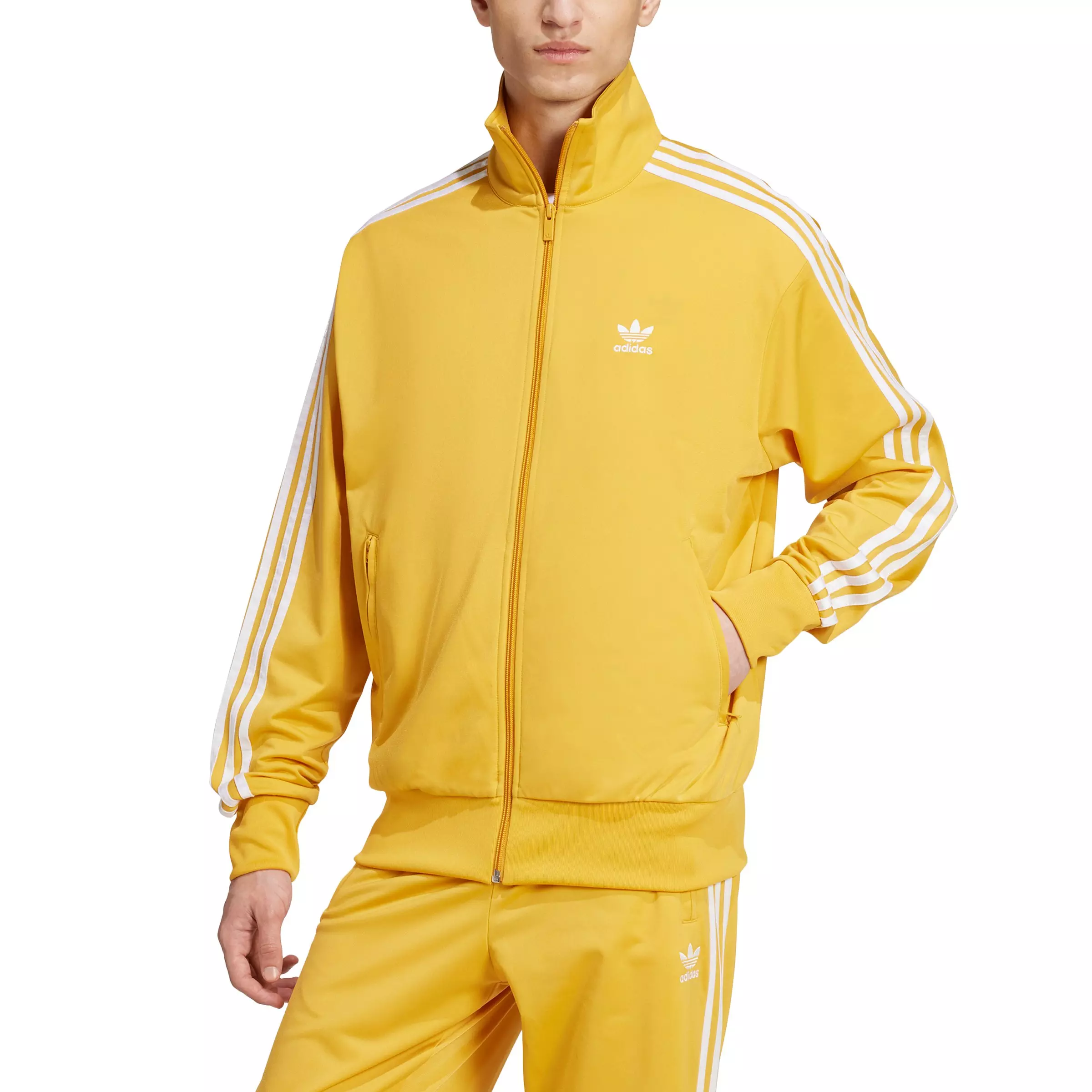 adidas Originals Men's Adicolor Firebird Track Top - Yellow - YELLOW