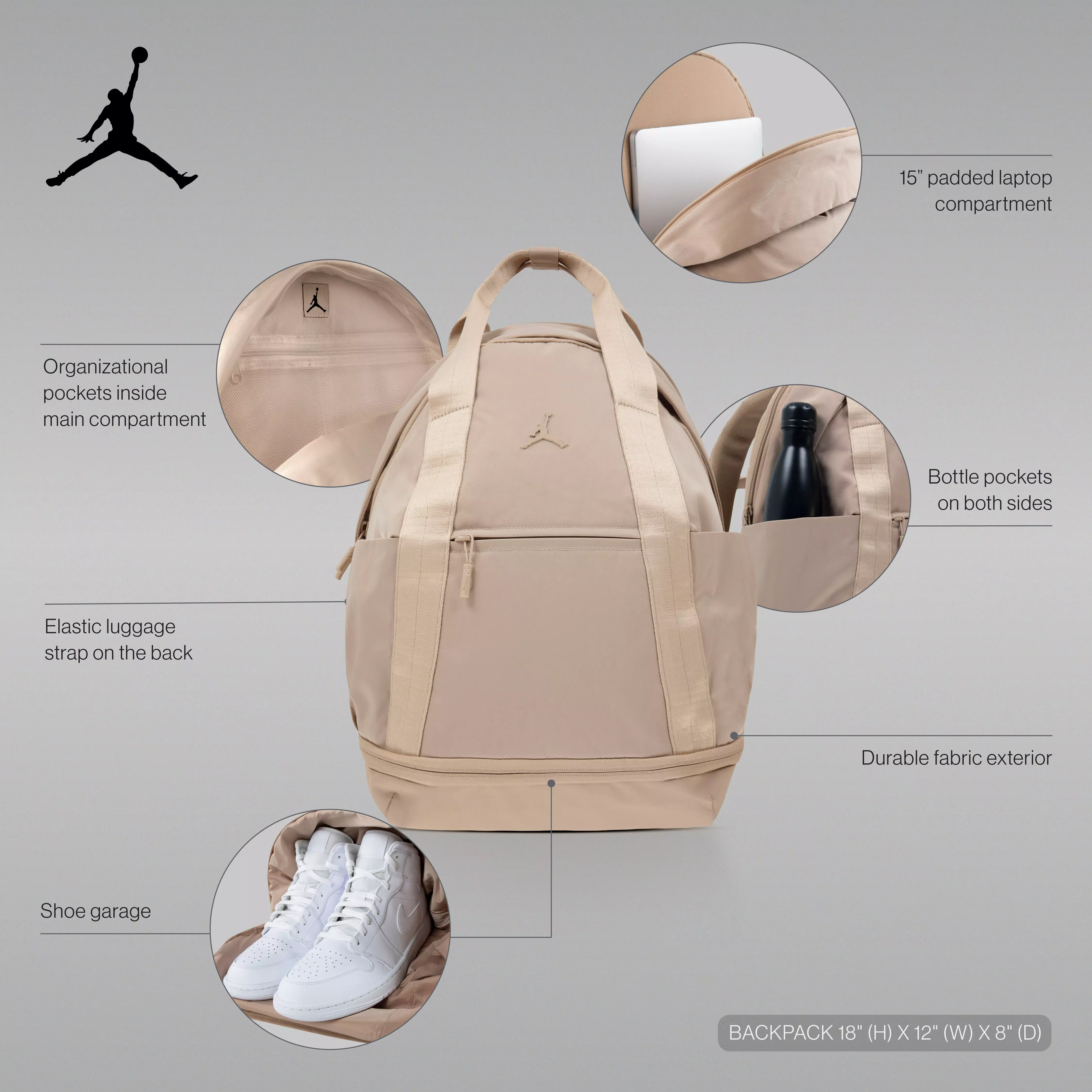 Jordan Alpha Backpack - Brown - BROWN