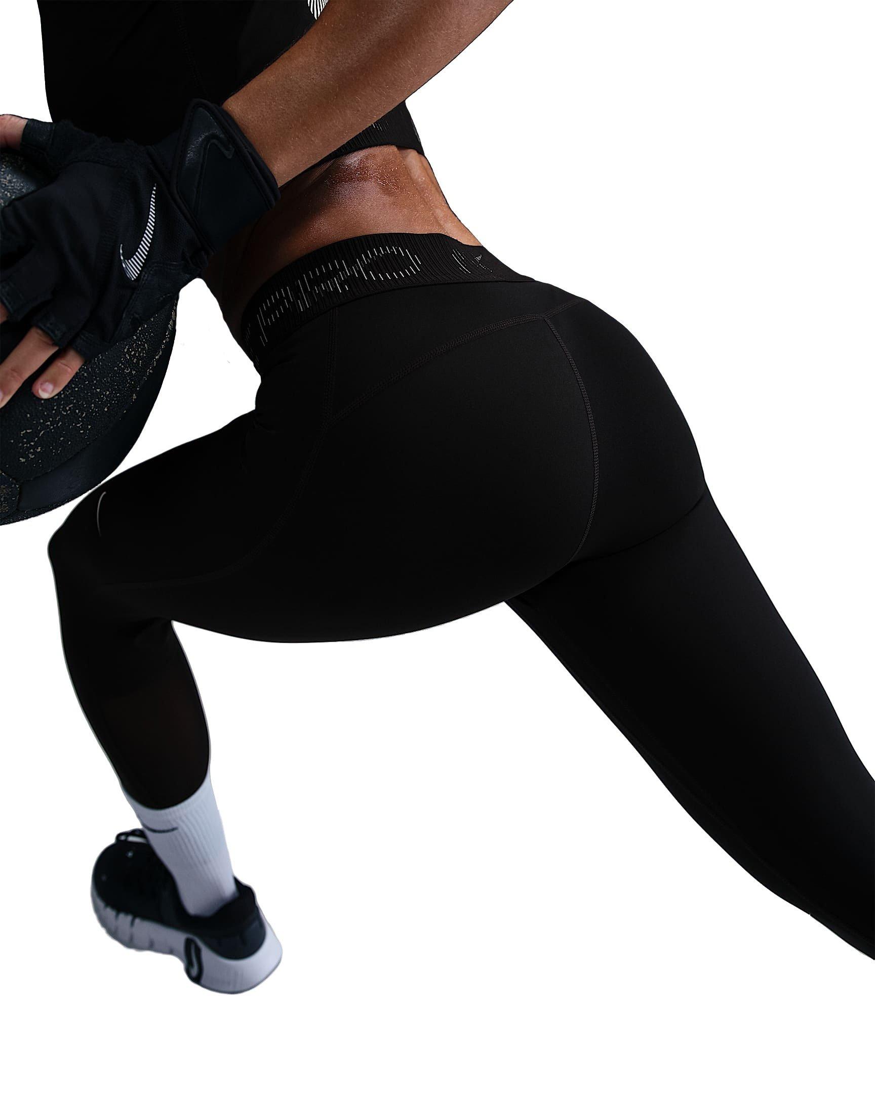 Nike Pro Mid-Rise 7/8 Women's Black Graphic Leggings