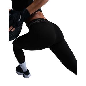 Nike Women's Pro Mid-Rise 7/8 Graphic Leggings - Black