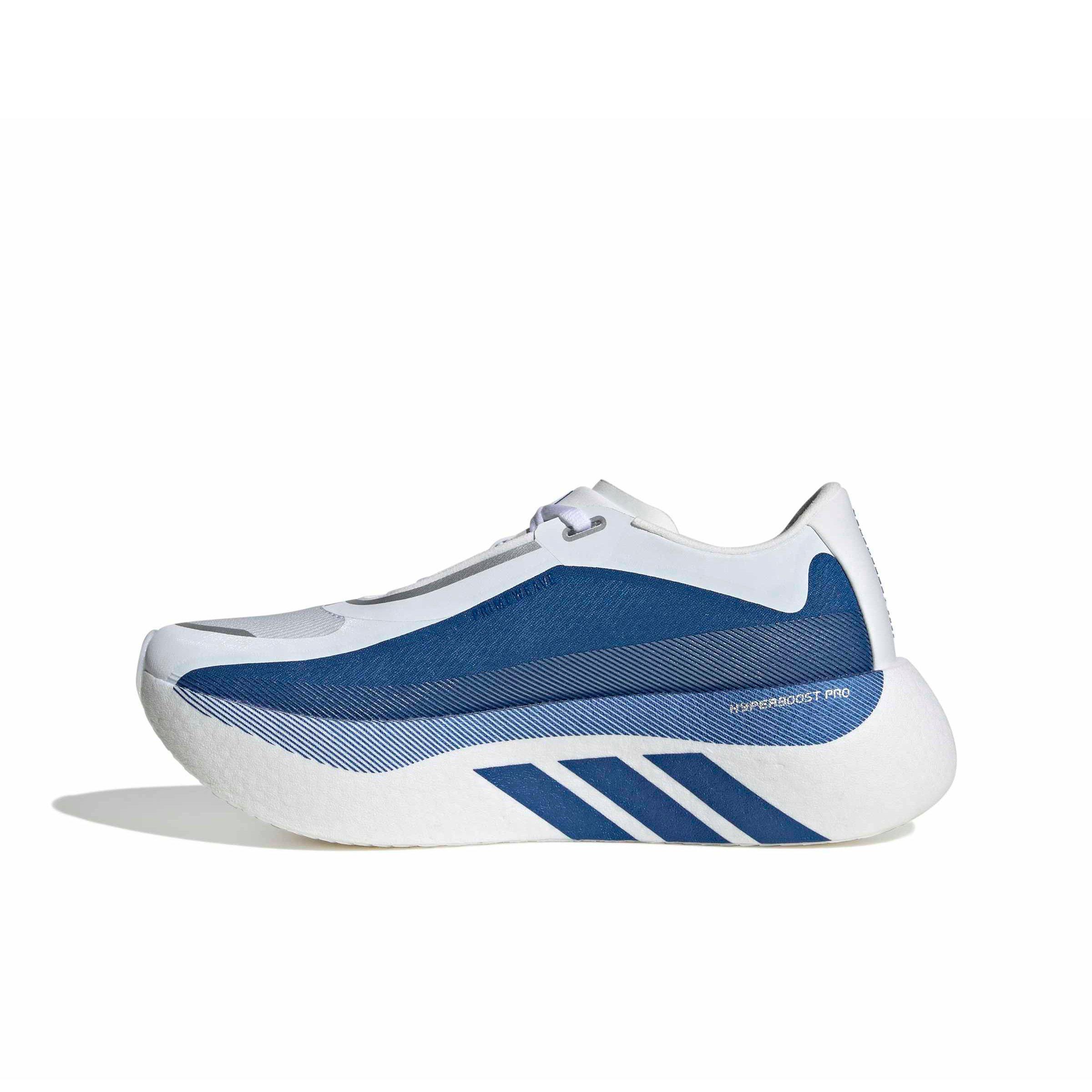 adidas Hyperboost Edge "Ftwr White/Eqt Blue/Zero Metallic" Women's Running Shoe - WHITE/BLUE/ZERO