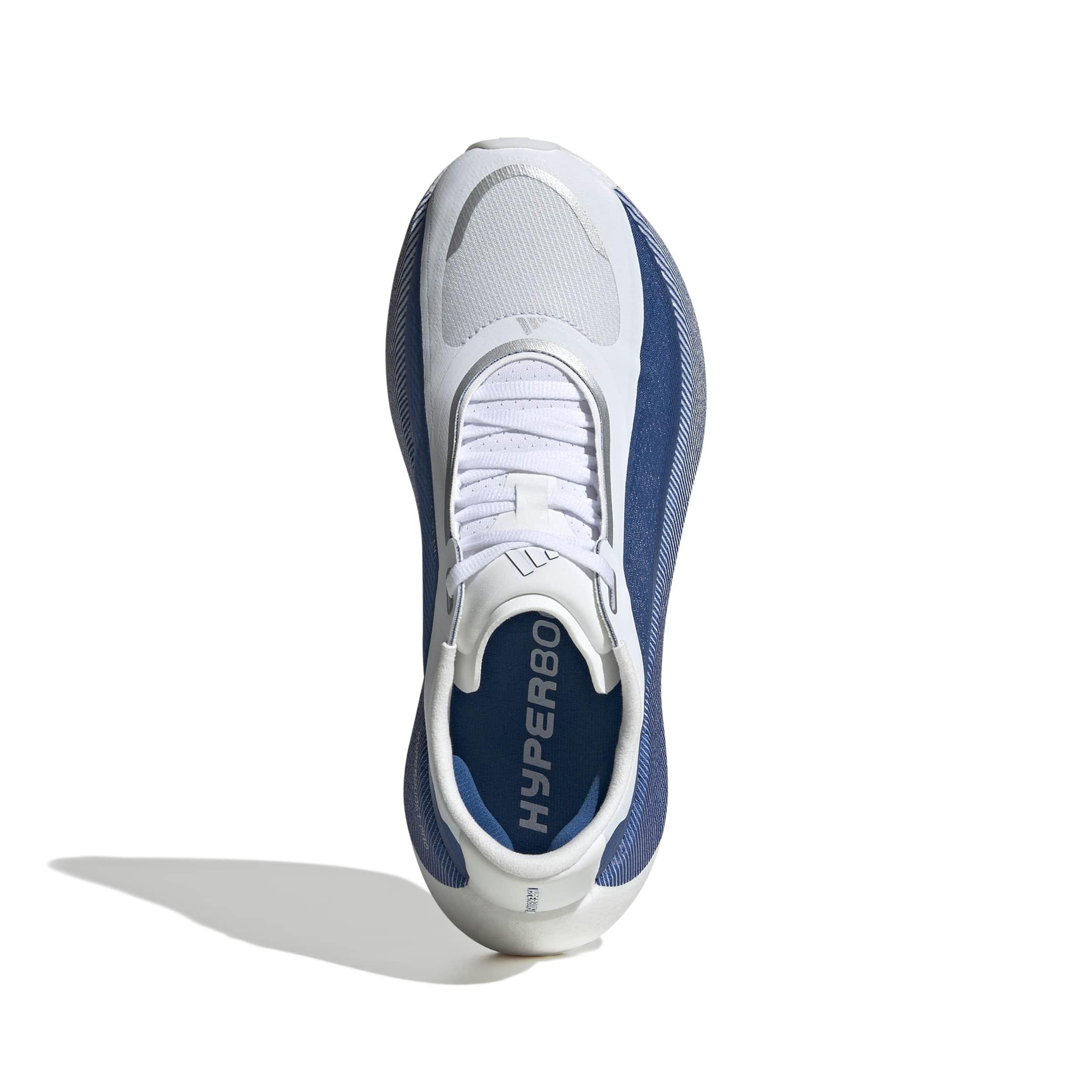 adidas Hyperboost Edge "Ftwr White/Eqt Blue/Zero Metallic" Women's Running Shoe - WHITE/BLUE/ZERO