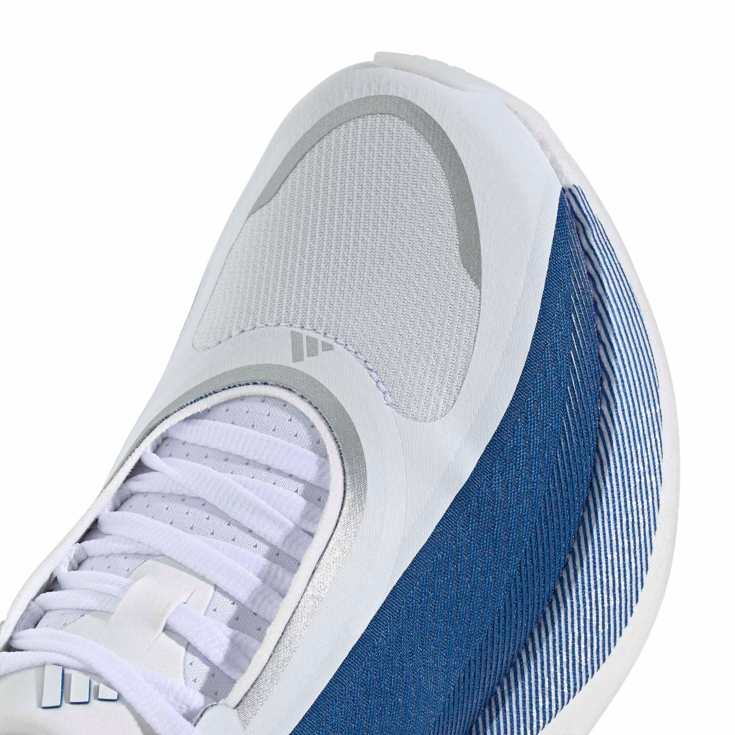 adidas Hyperboost Edge "Ftwr White/Eqt Blue/Zero Metallic" Women's Running Shoe - WHITE/BLUE/ZERO